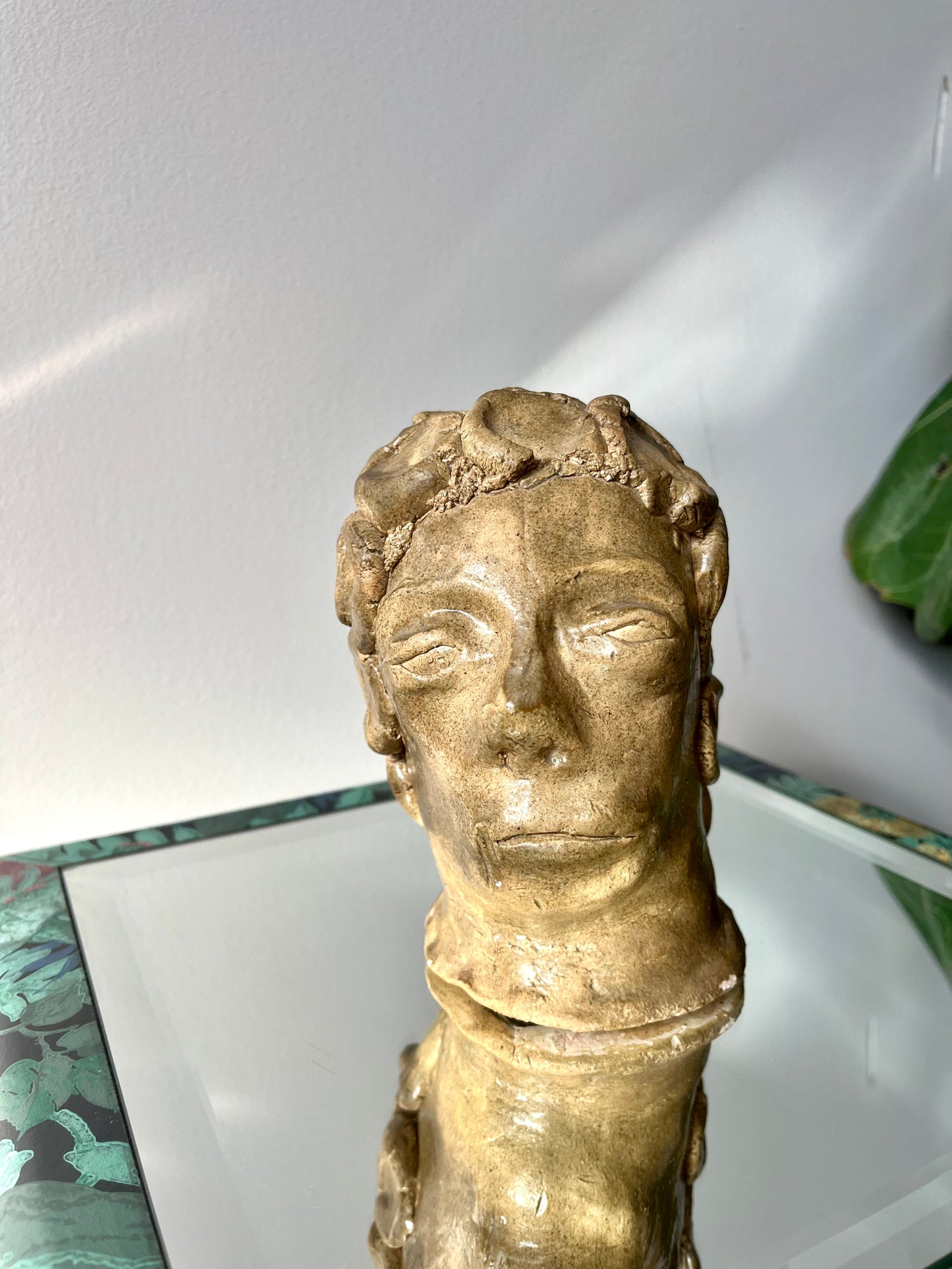 Vintage Artist Signed Studio Pottery Bust