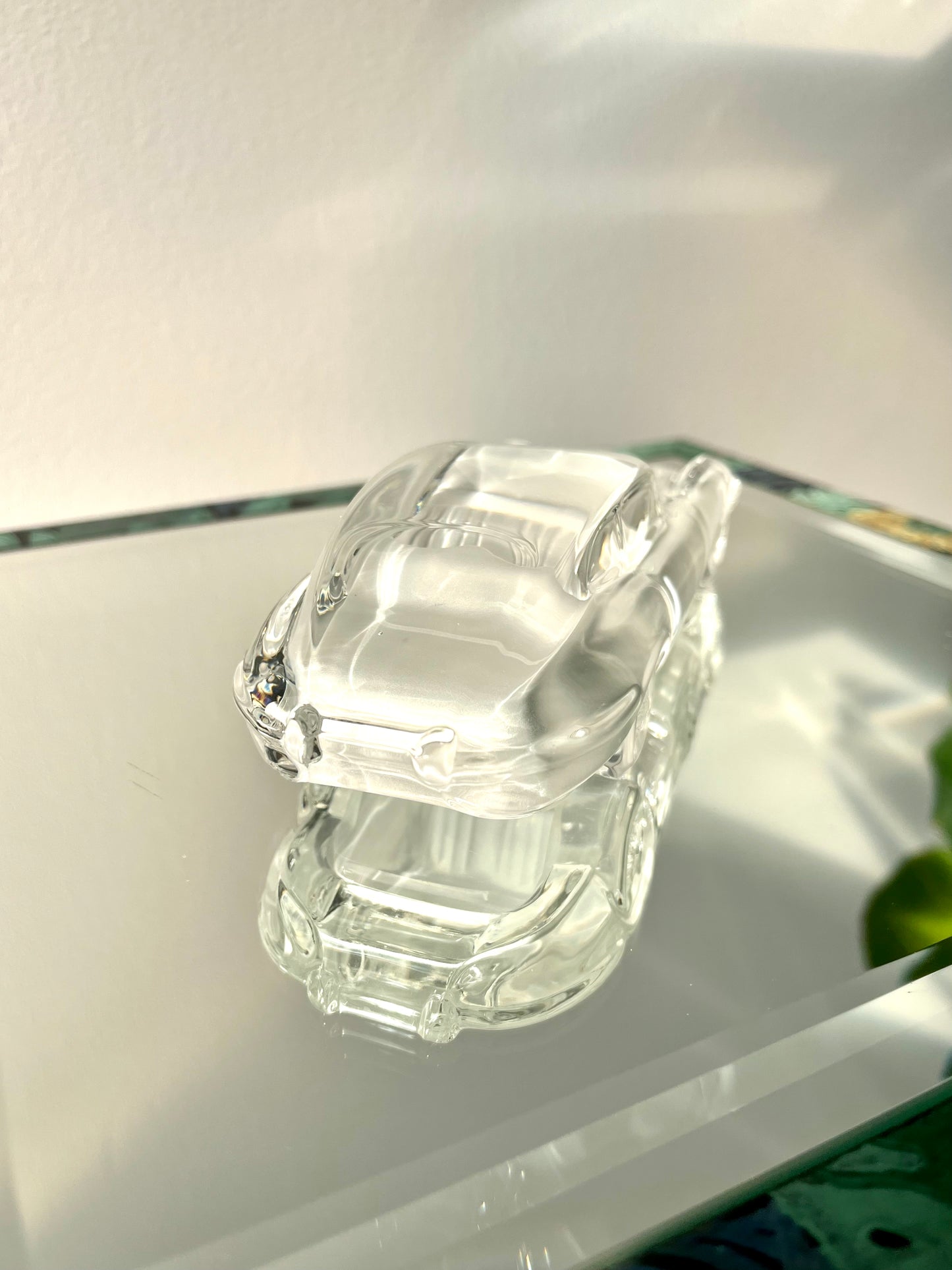 Vintage Hofbauer Crystal Jaguar E-Type Paperweight