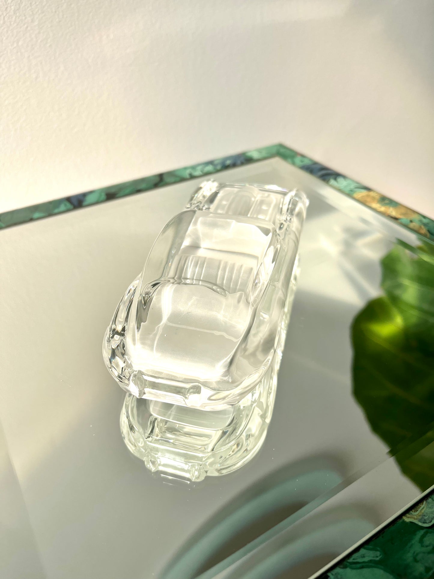 Vintage Hofbauer Crystal Jaguar E-Type Paperweight