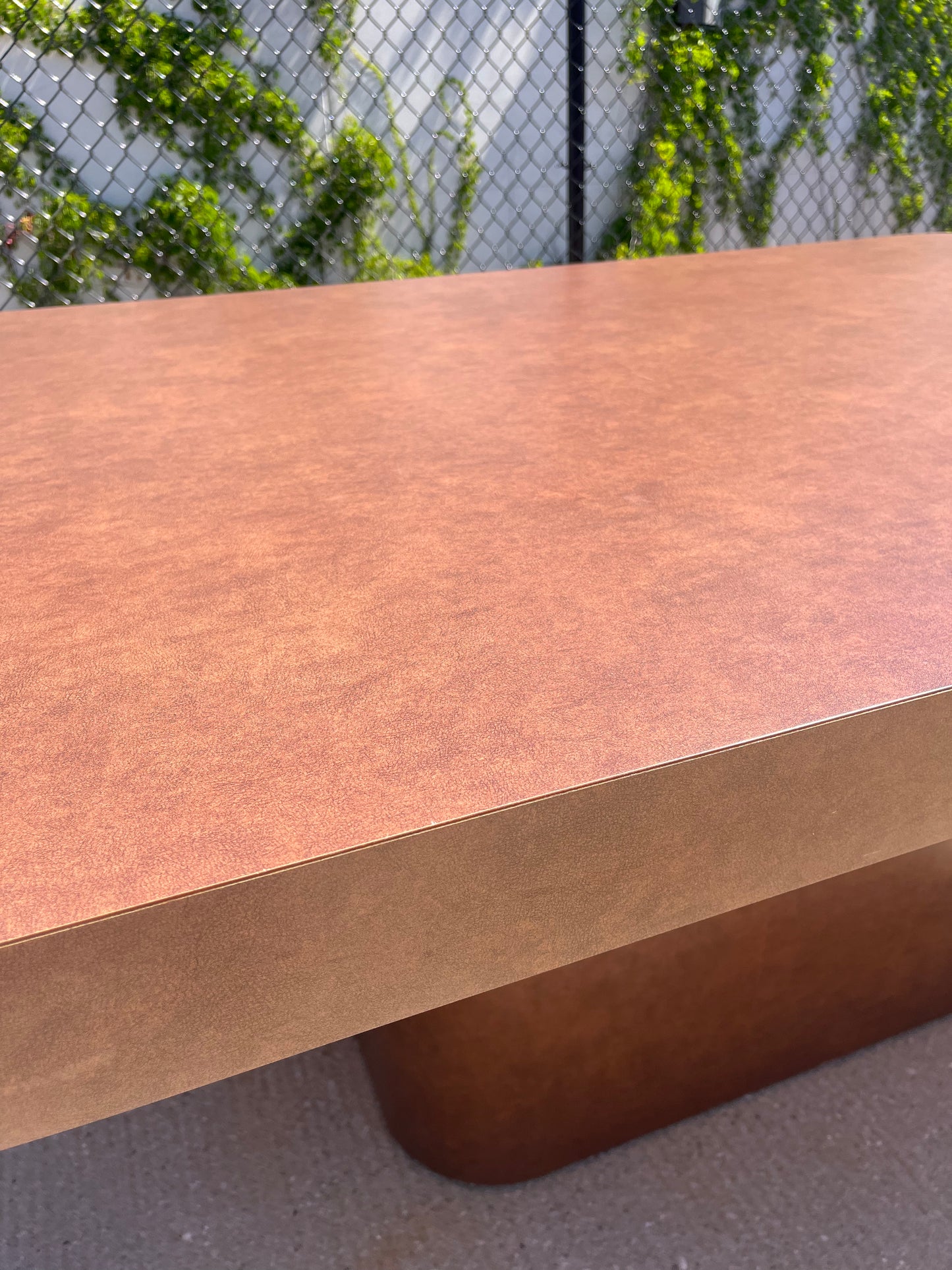 Postmodern Chocolate Brown Textured Laminate Dining Table