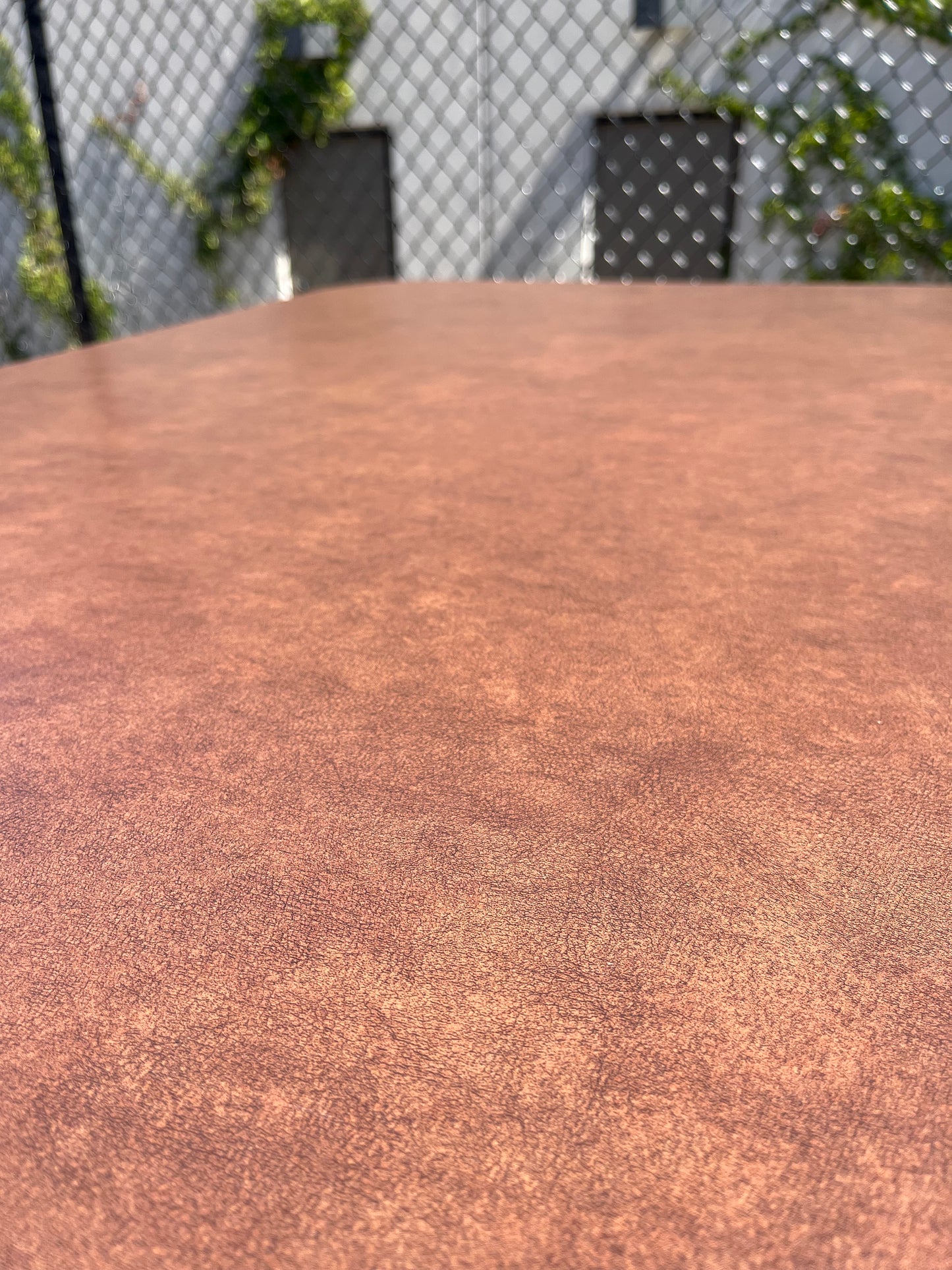 Postmodern Chocolate Brown Textured Laminate Dining Table