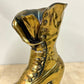 Vintage Brass Boot Vase