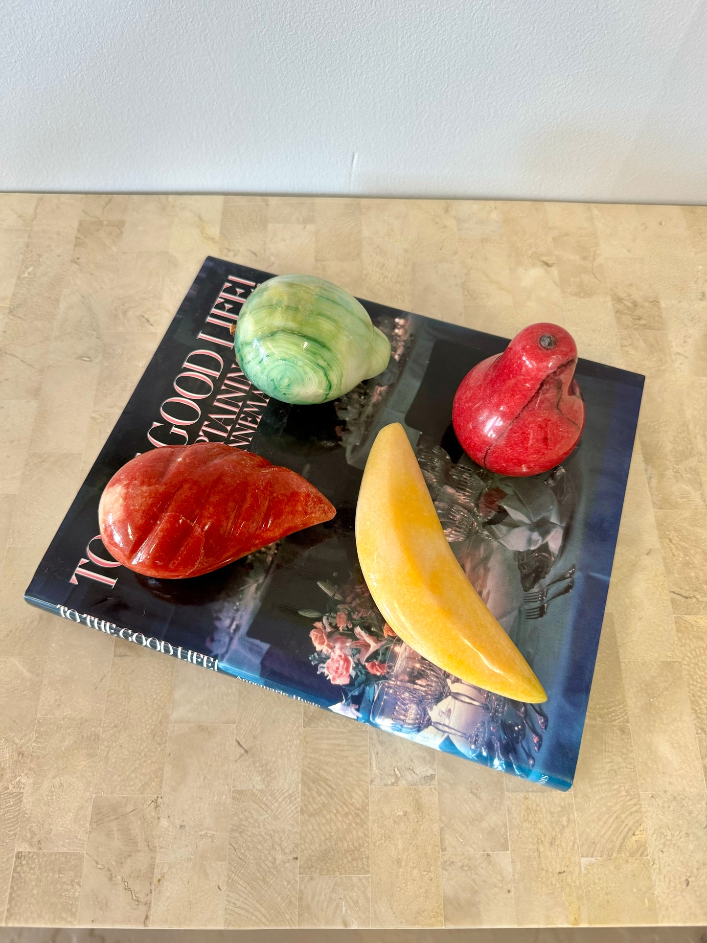 Vintage Alabaster and Marble Fruit