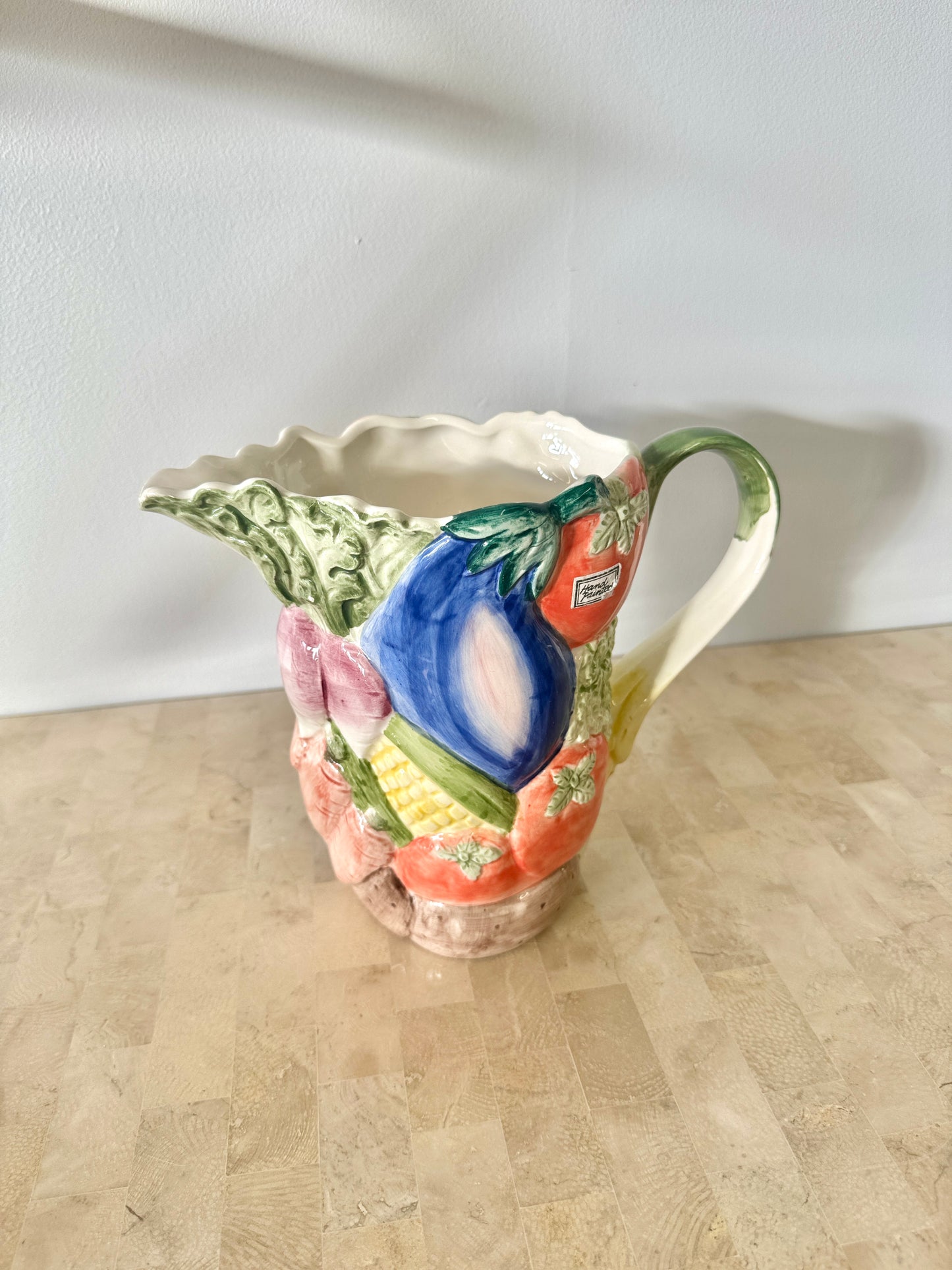 Vintage 1986 Fitz & Floyd Vegetable Garden Pitcher