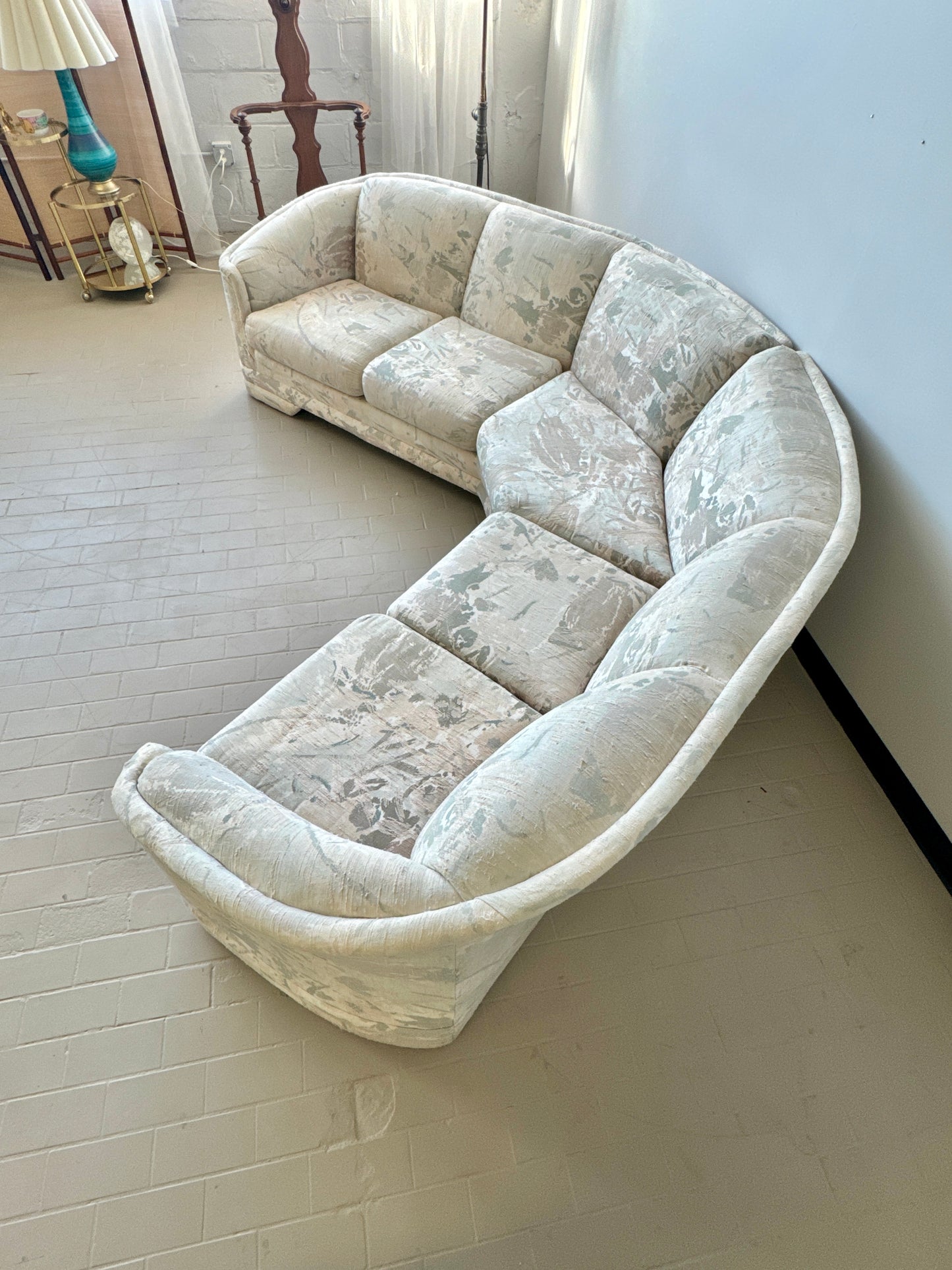 Postmodern Sculpted Sectional Sofa