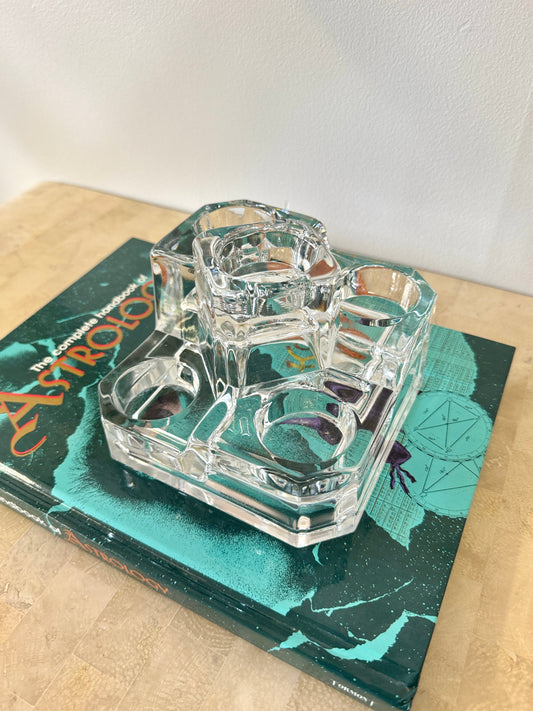Vintage Crystal Castle Five Tier Votive Holder