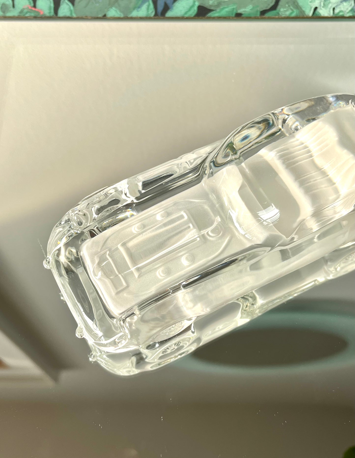 Vintage Hofbauer Crystal Jaguar E-Type Paperweight