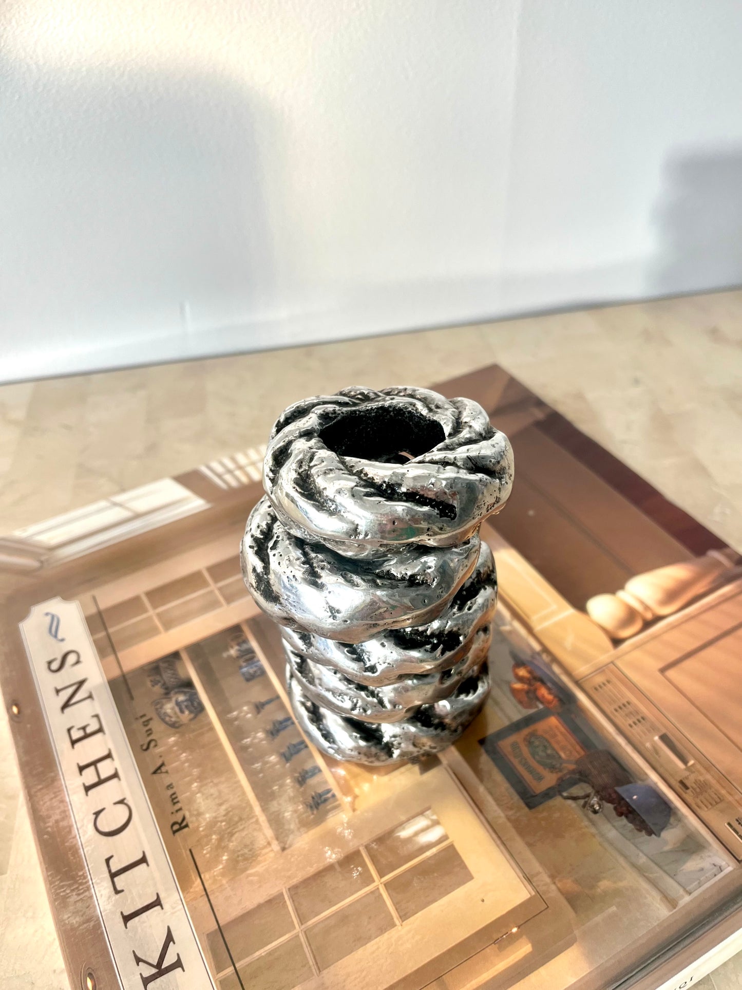 Vintage Twisted Rope Metal Napkin Rings