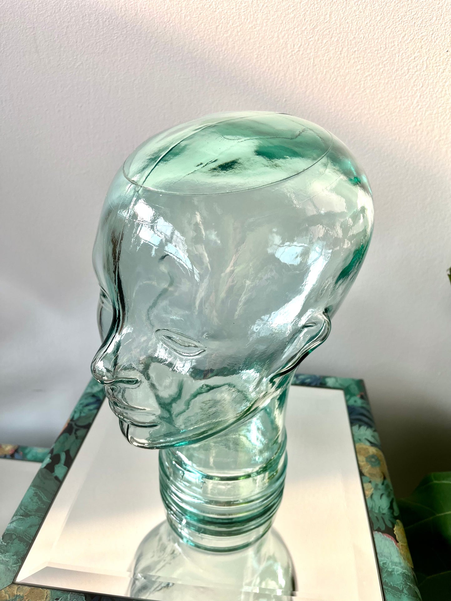 Vintage Glass Mannequin Heads - two available