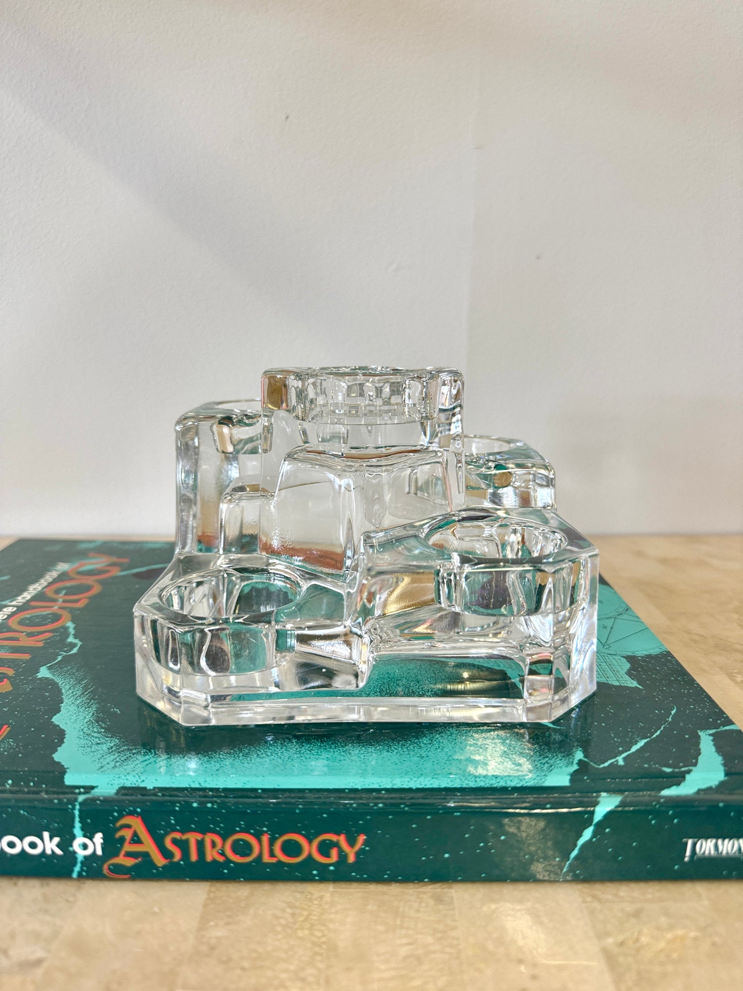 Vintage Crystal Castle Five Tier Votive Holder