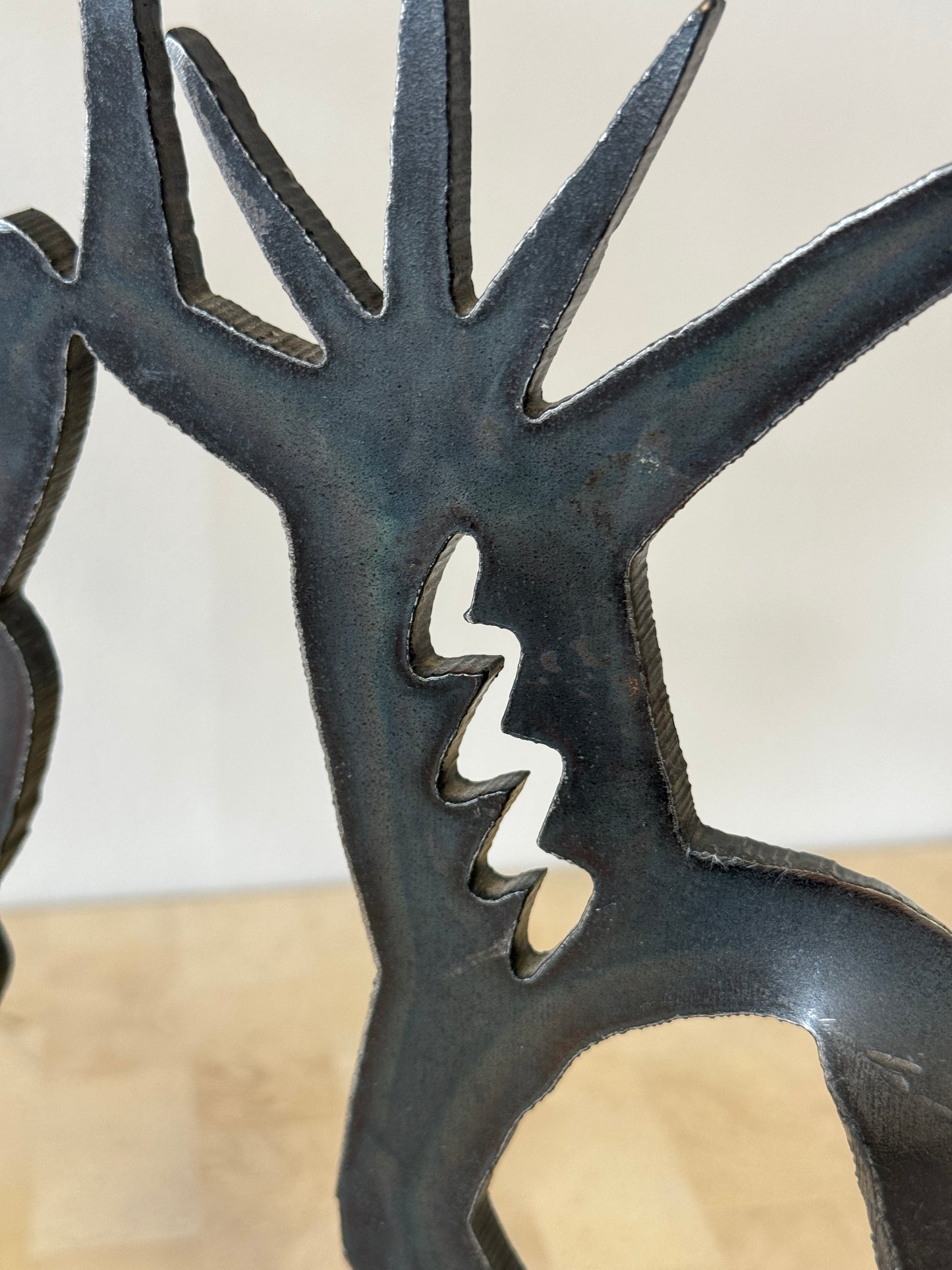 Vintage 1996 Ivan McLean Cut Steel Dancing Figures Candelabra