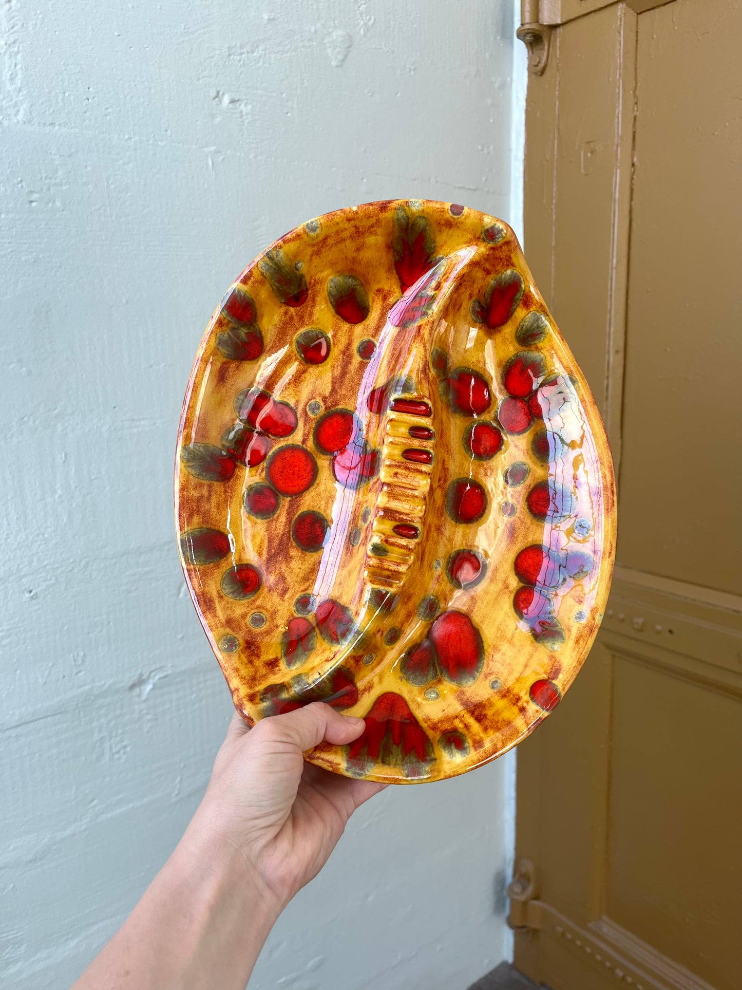 Mid-century Biomorphic Oversized Ceramic Ashtray