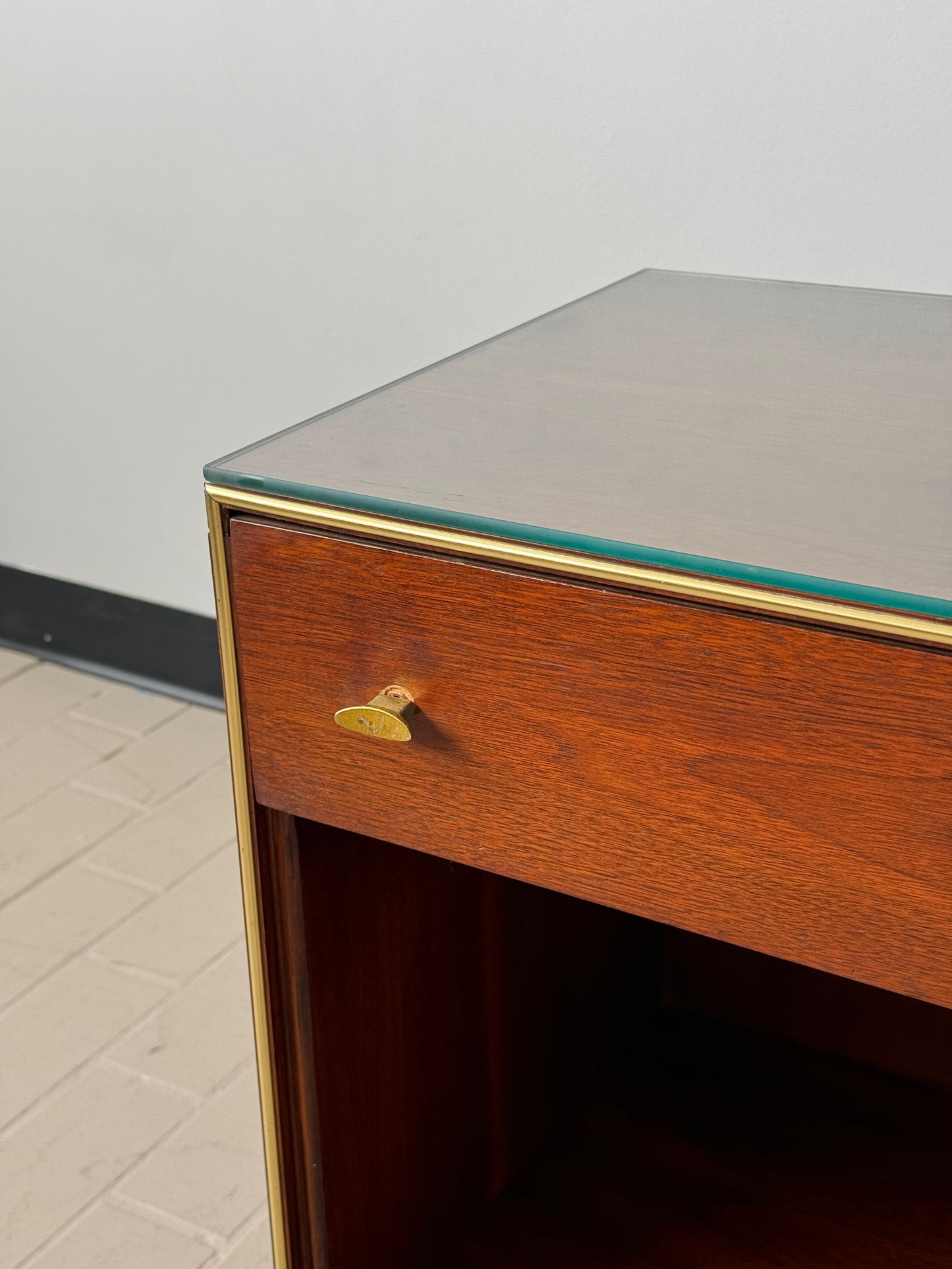 Pair MCM RWay Walnut Nightstands