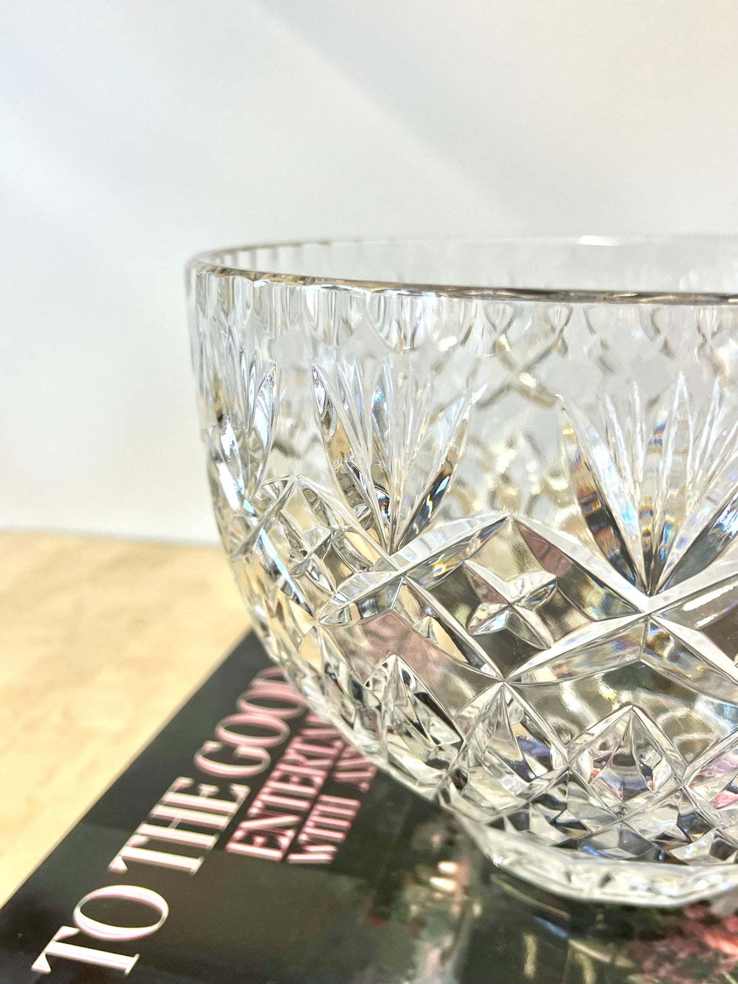 Large Vintage Cut Crystal Bowl