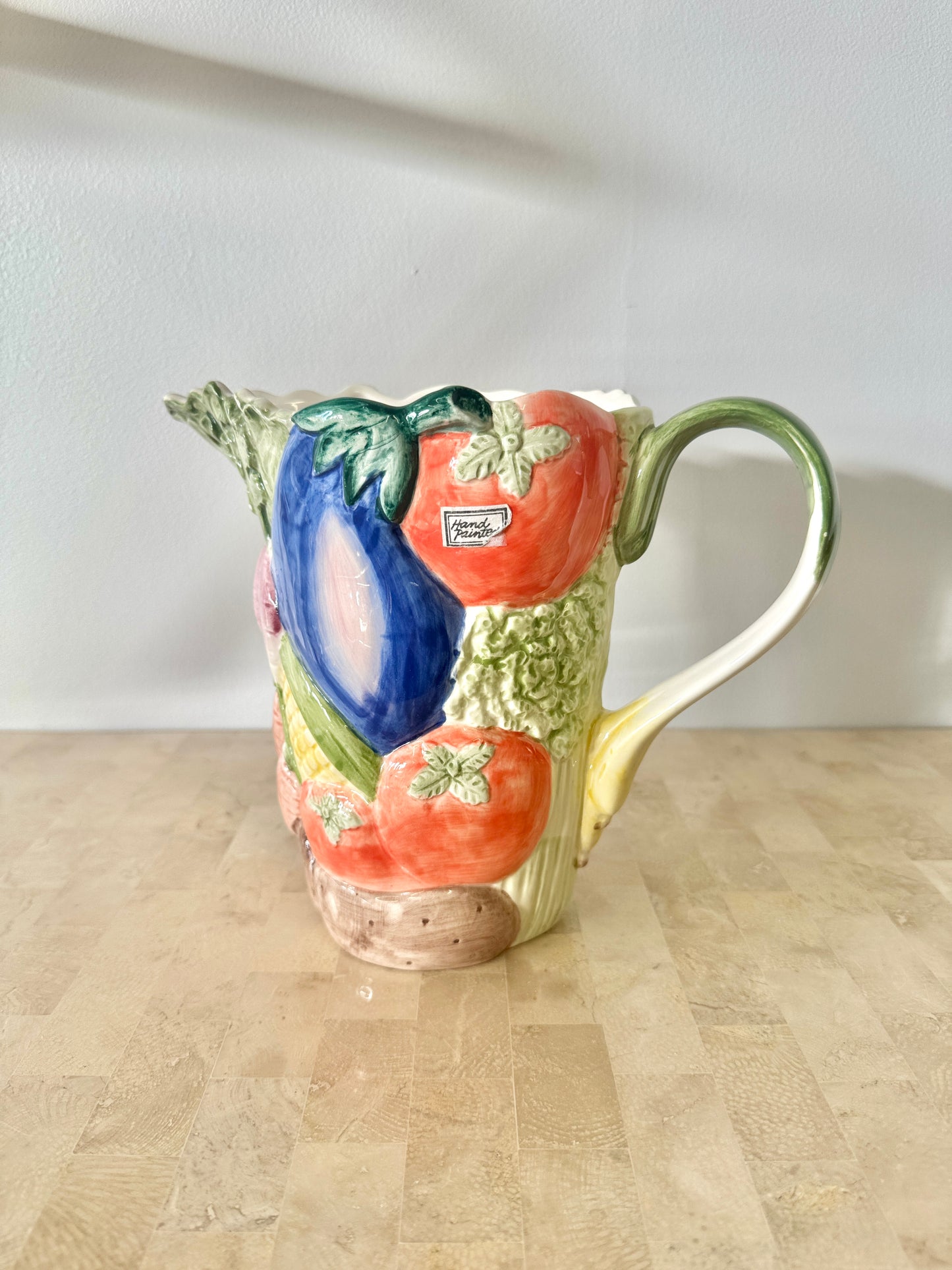 Vintage 1986 Fitz & Floyd Vegetable Garden Pitcher