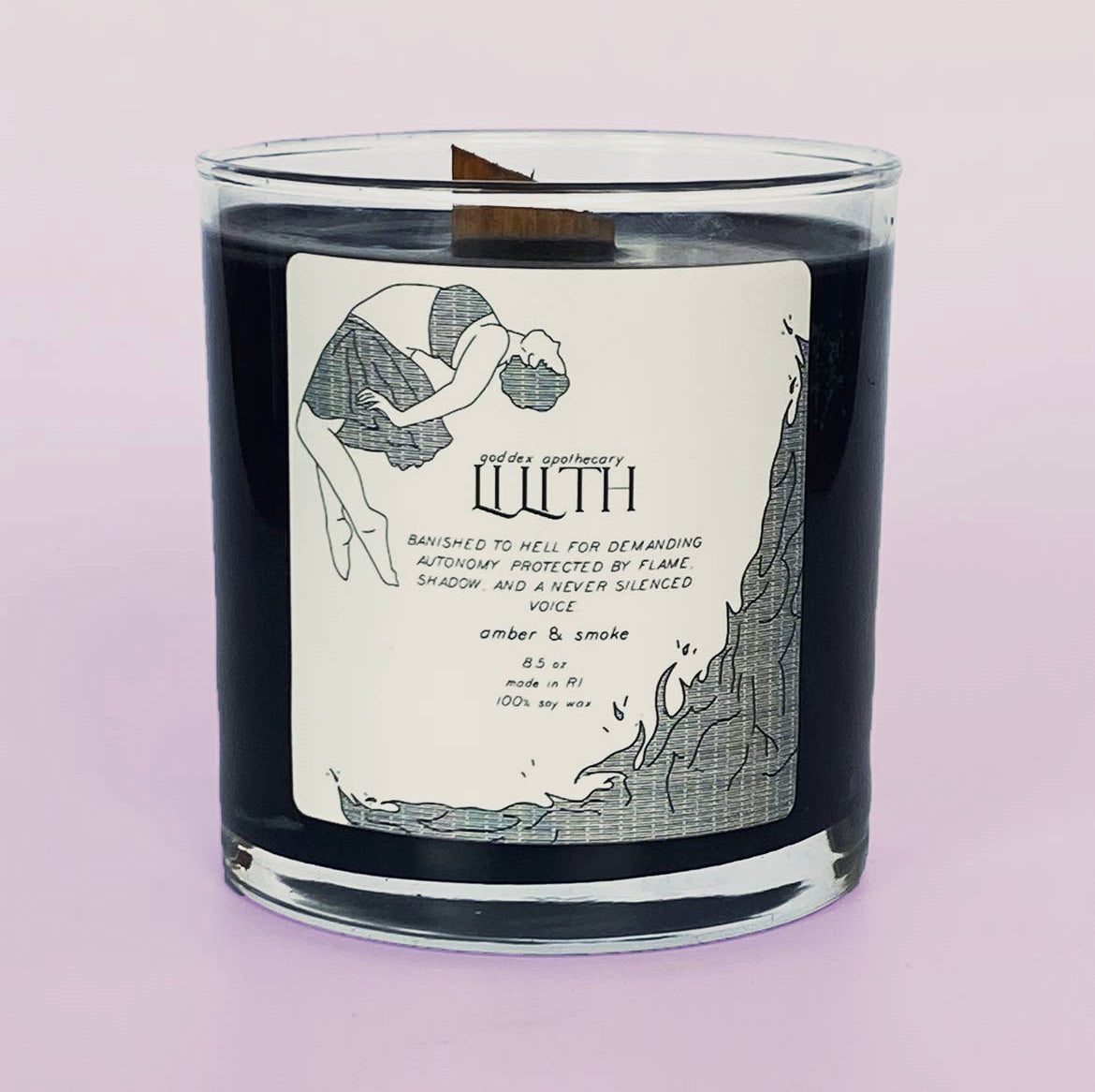 Goddex Lilith Amber & Smoke Soy Candle