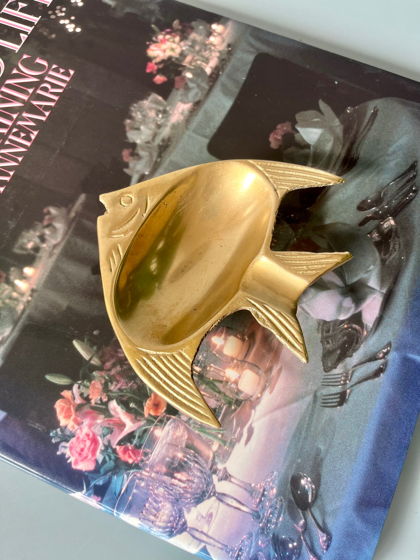 Vintage Brass Fish Ashtray