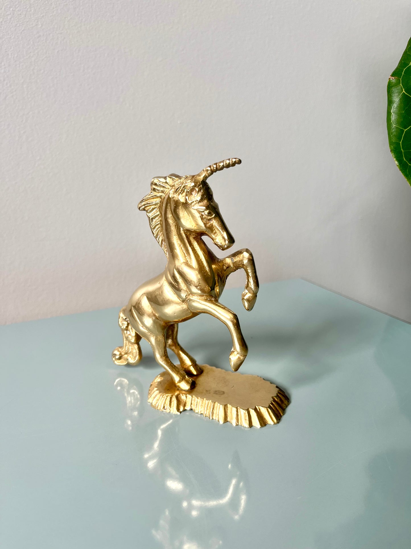 Vintage Solid Brass Unicorn