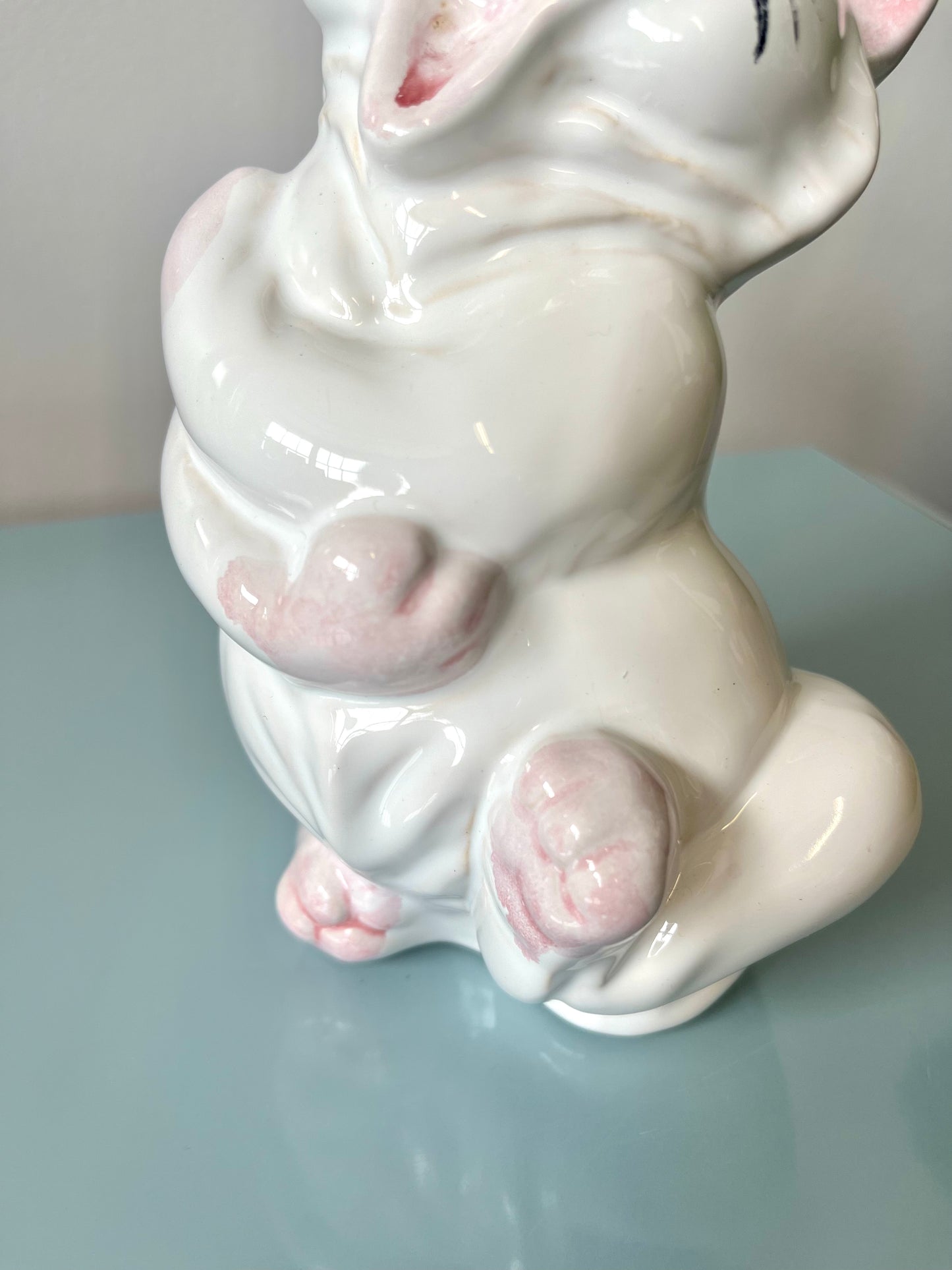 Vintage 1978 Italian Ceramic Laughing Cat Figurine