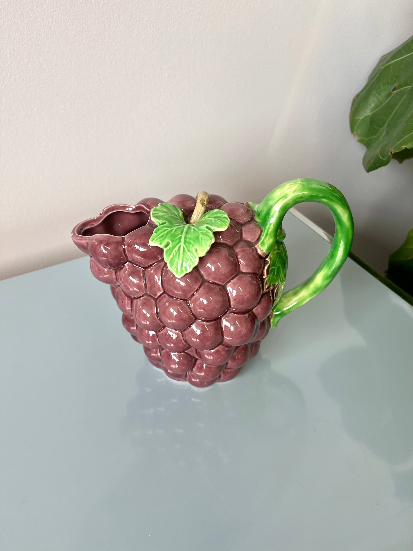 Vintage Ceramic Grape Pitcher