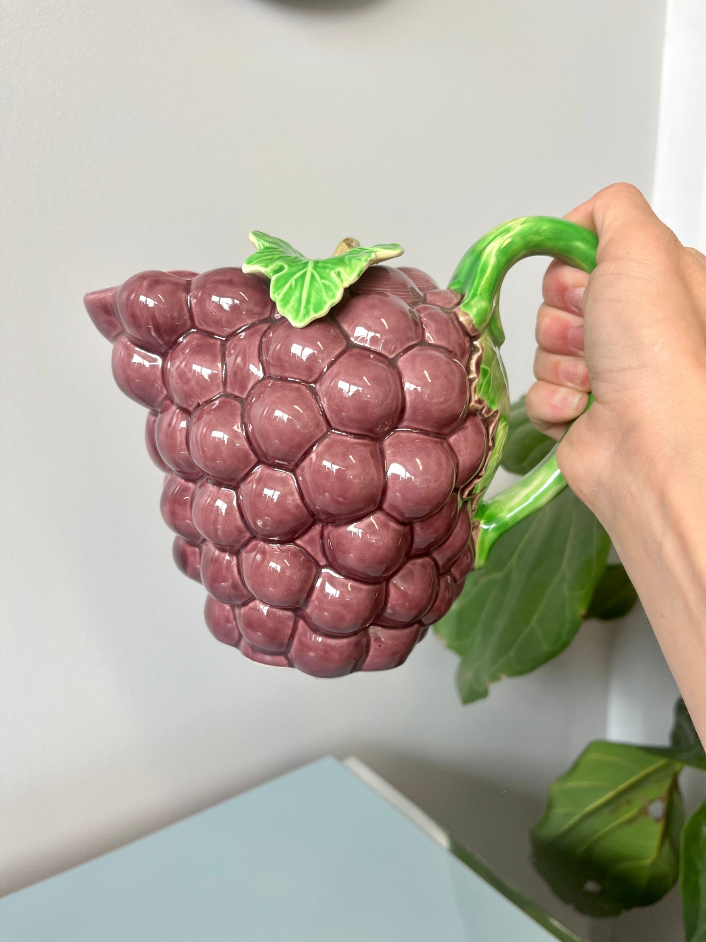 Vintage Ceramic Grape Pitcher