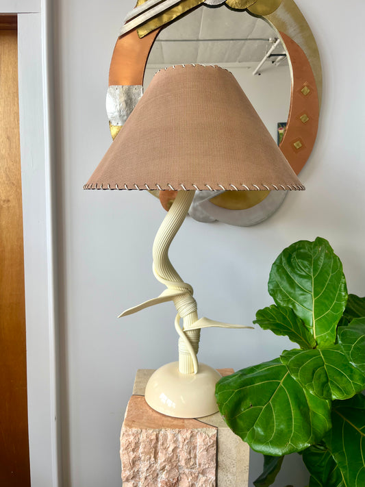 Vintage 1970s Olympia Leaf & Vine Table Lamp