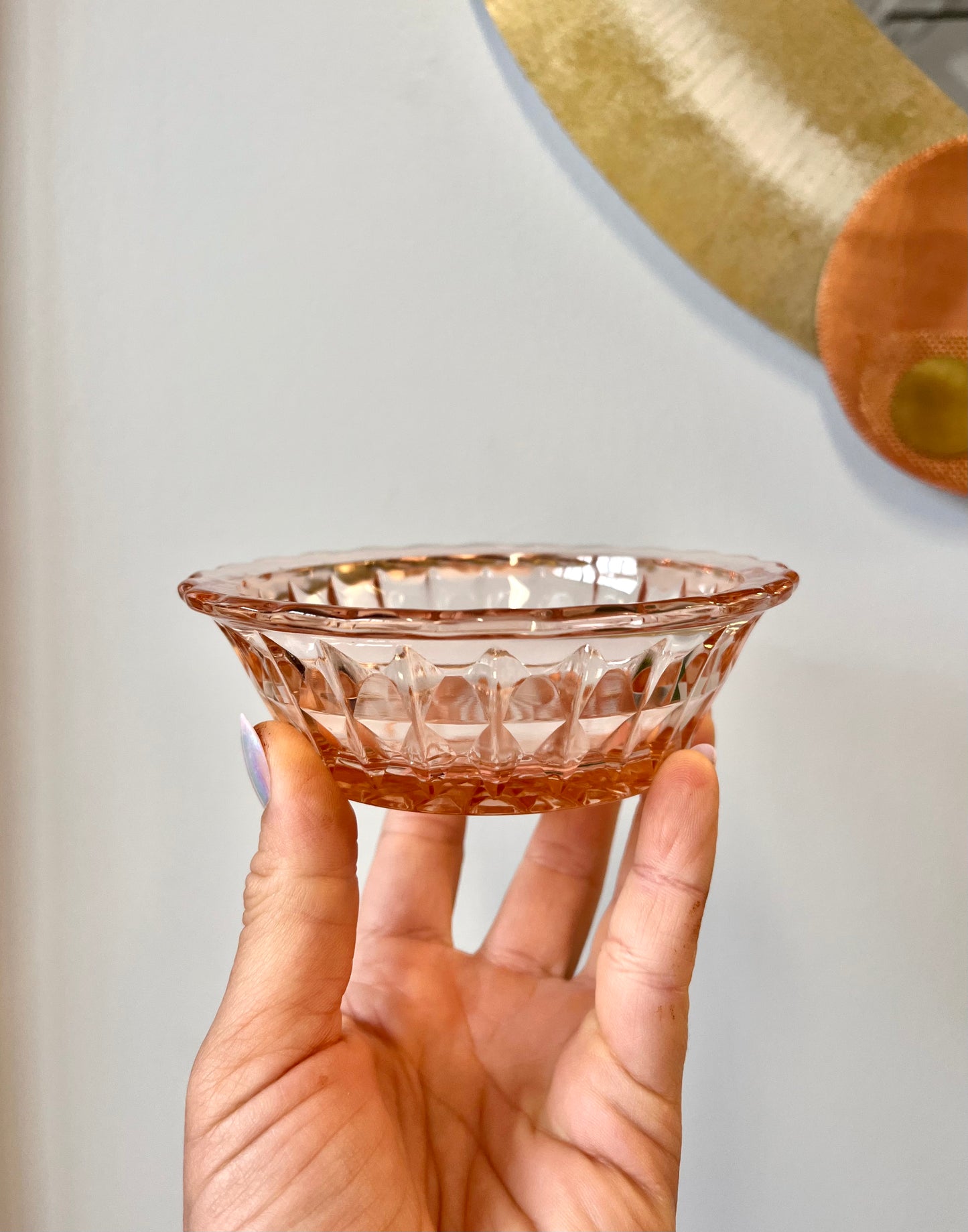 Vintage Jeanette “Windsor Pink” Depression Glass Dessert Bowls