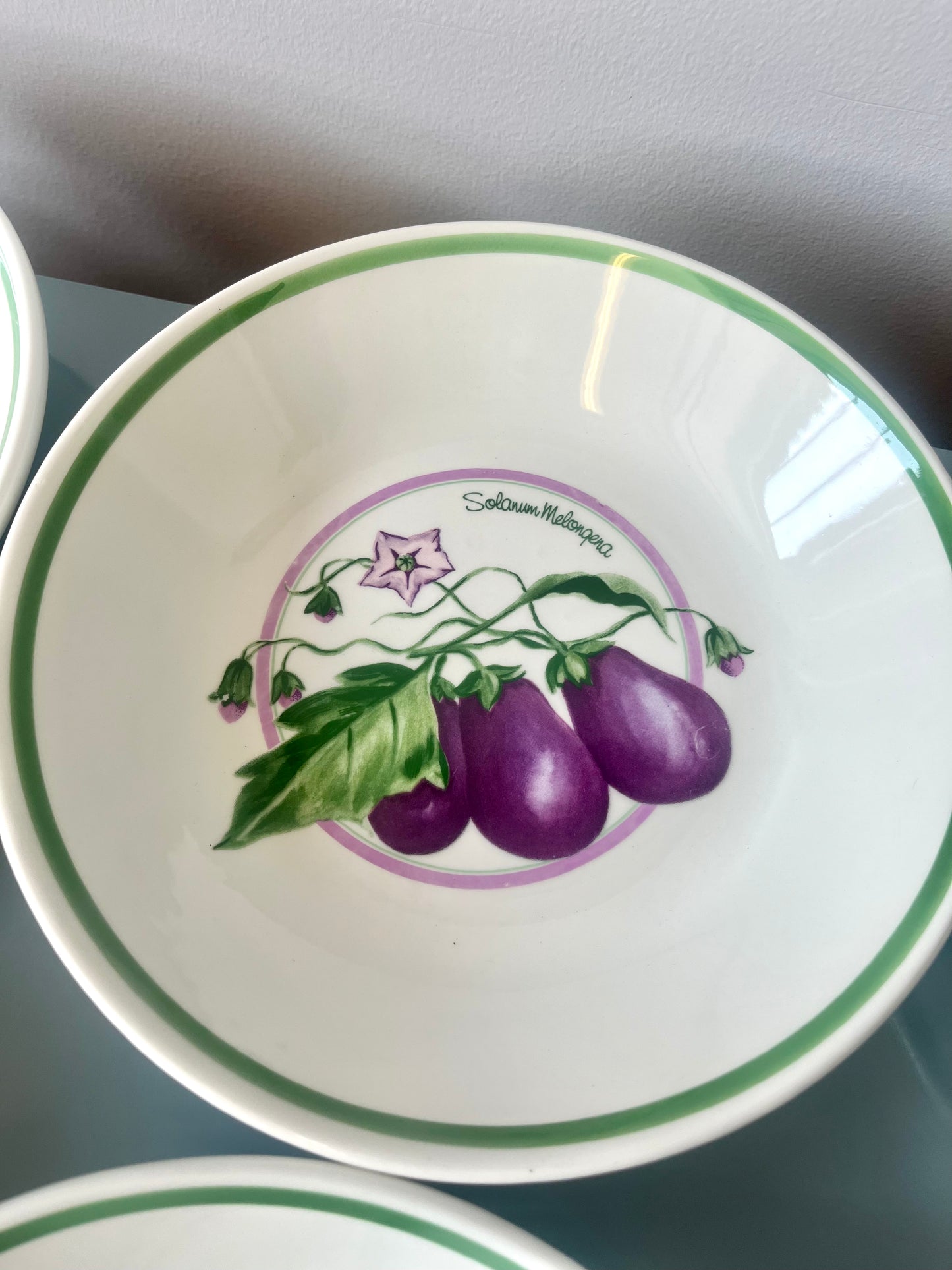 Vintage La Primula Ceramic Vegetable-painted Italian Pasta Bowls