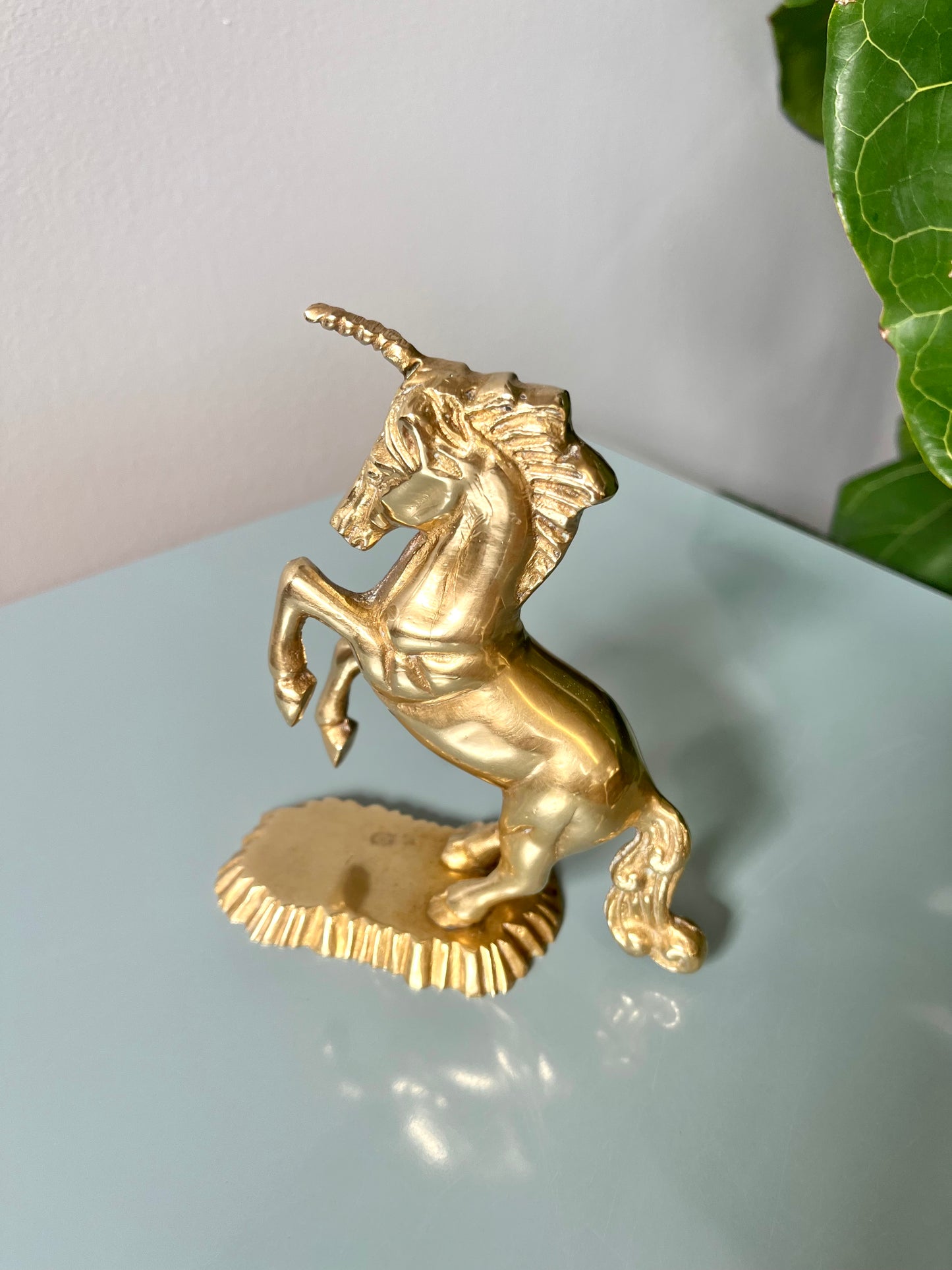 Vintage Solid Brass Unicorn