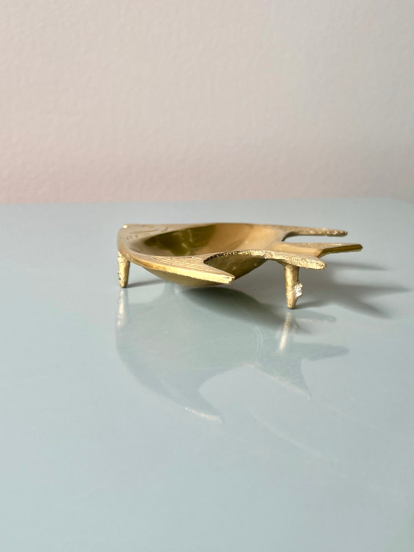 Vintage Brass Fish Ashtray