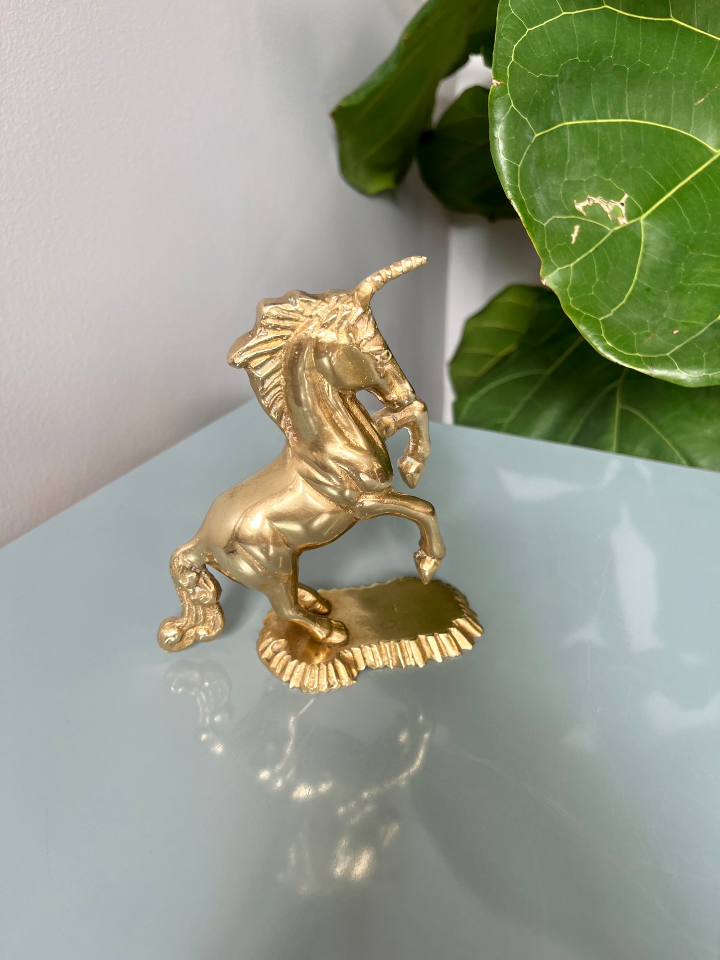 Vintage Solid Brass Unicorn