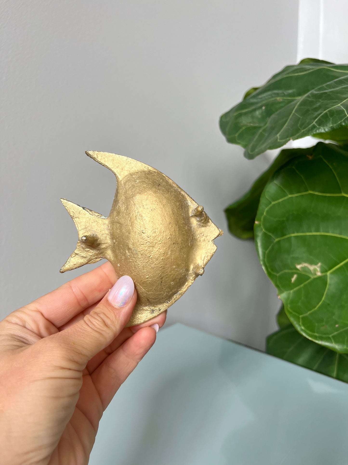 Vintage Brass Fish Ashtray