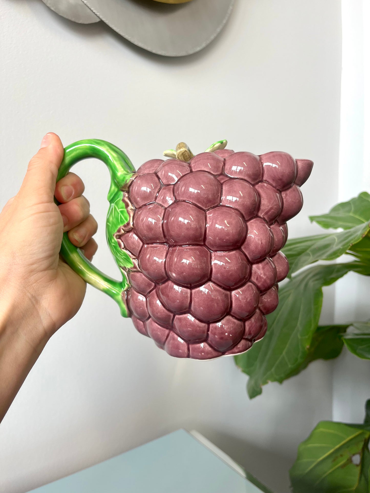 Vintage Ceramic Grape Pitcher