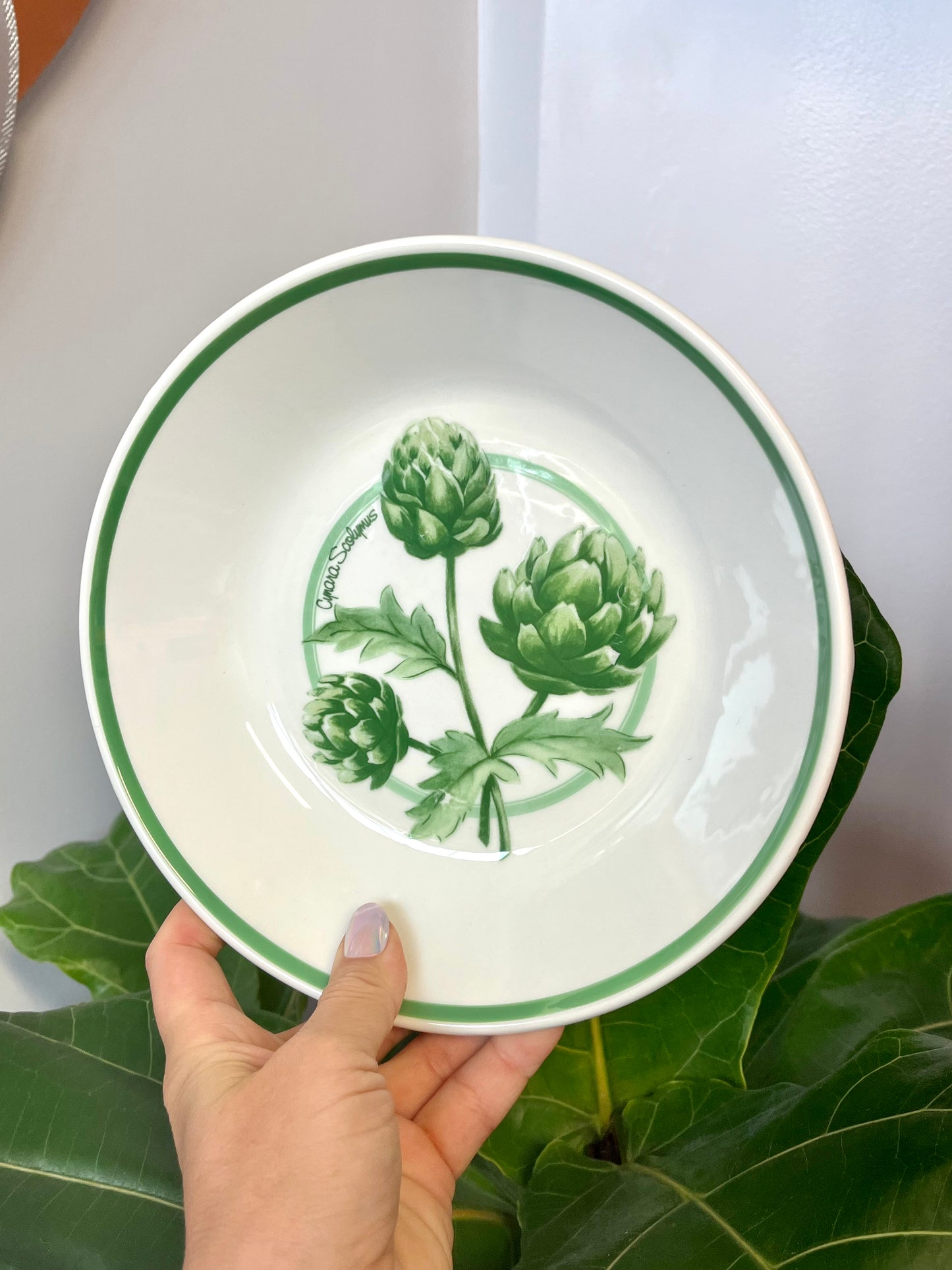 Vintage La Primula Ceramic Vegetable-painted Italian Pasta Bowls