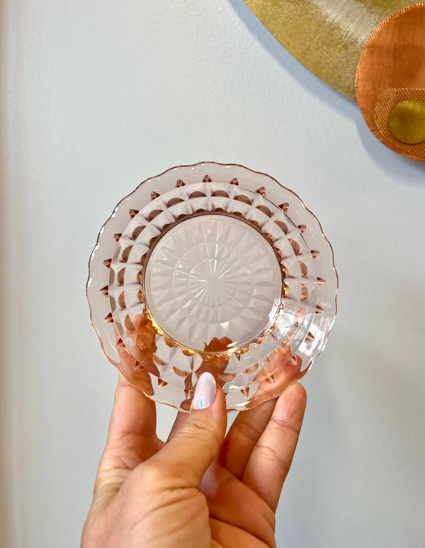 Vintage Jeanette “Windsor Pink” Depression Glass Dessert Bowls