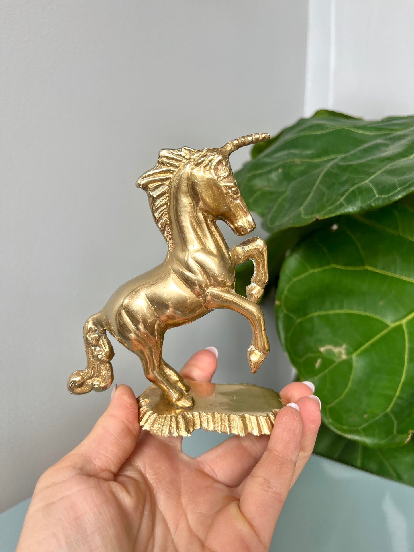 Vintage Solid Brass Unicorn