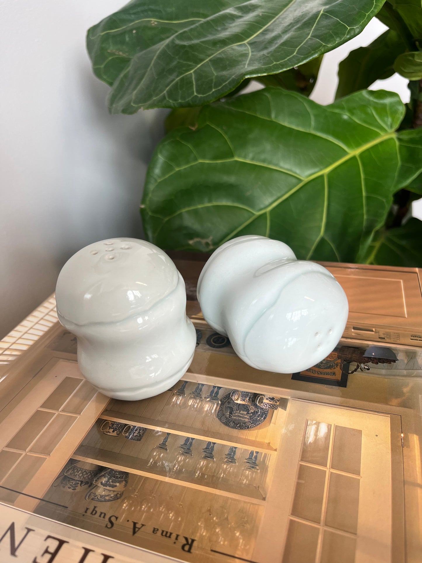 Vintage 1978 Studio Pottery Salt & Pepper Shakers