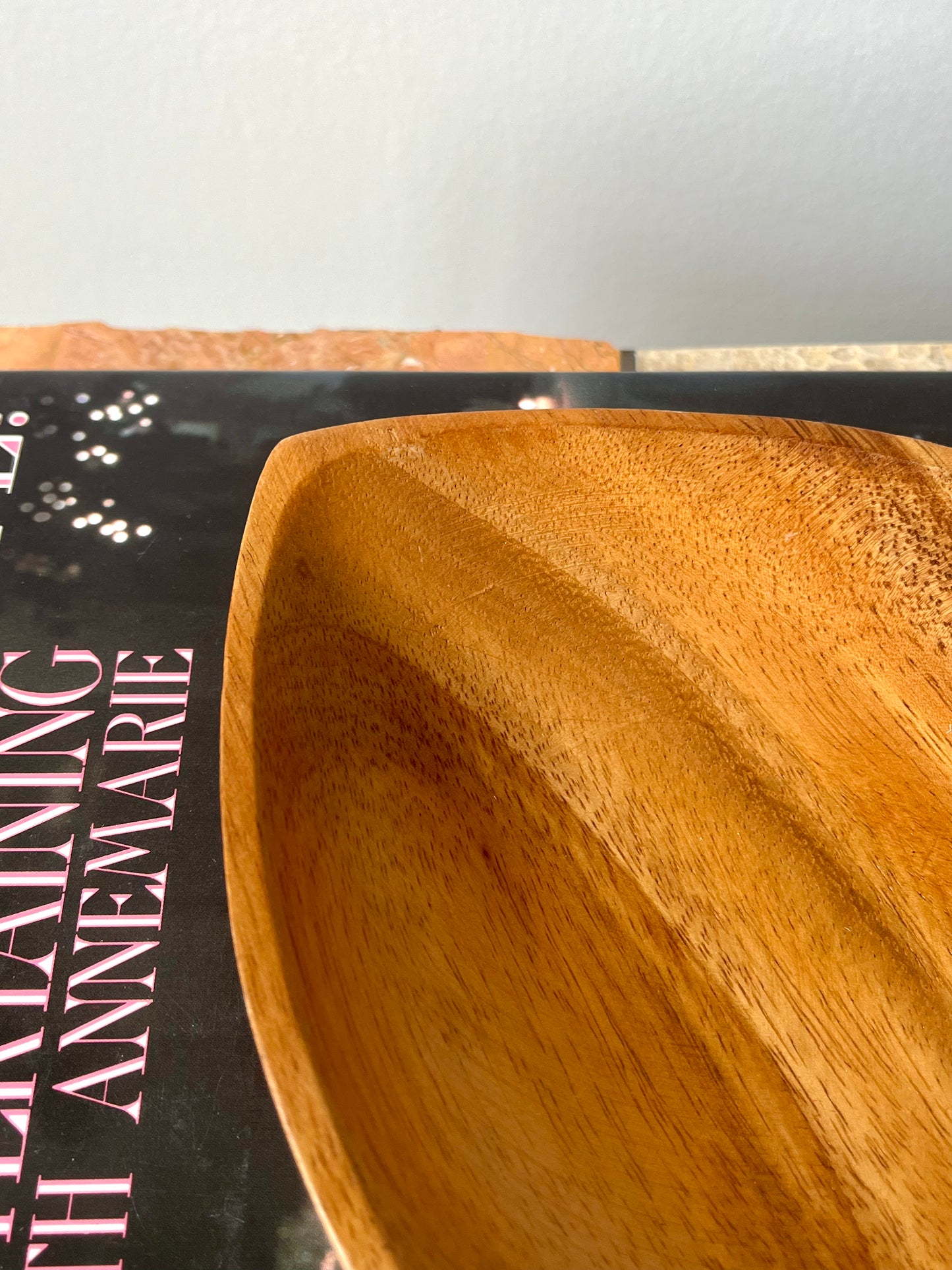 Vintage Teakwood Spade Trinket Dish