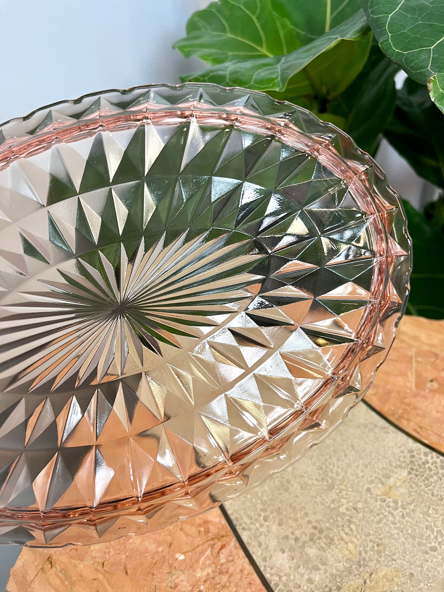 Vintage Jeanette “Windsor Pink” Depression Glass Platter