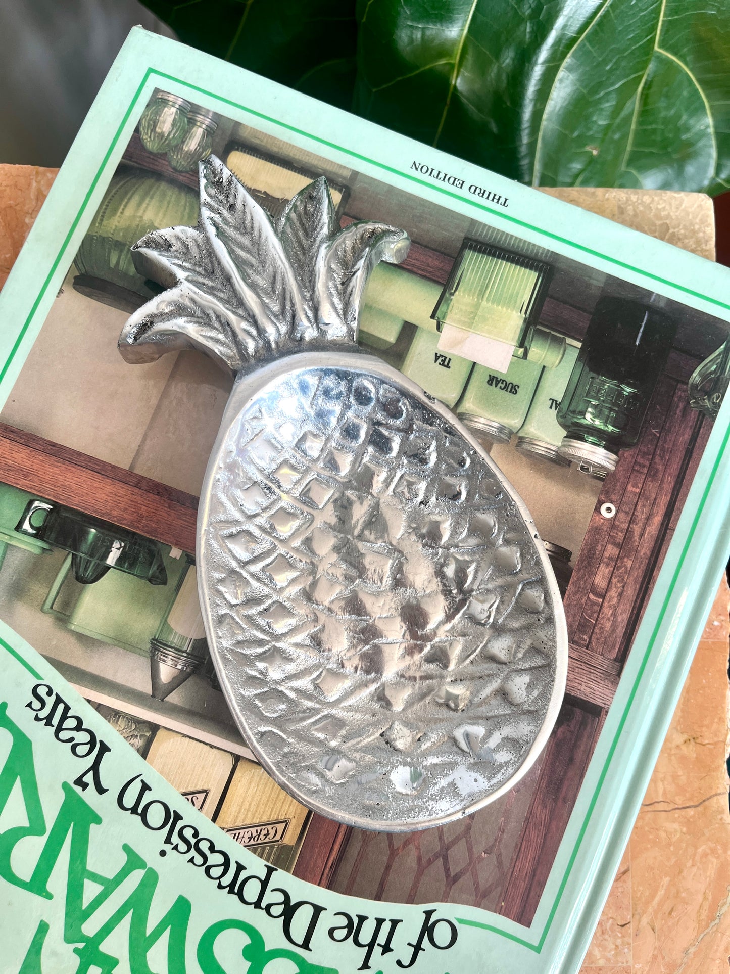 Vintage Pewter Pineapple Trinket Dish