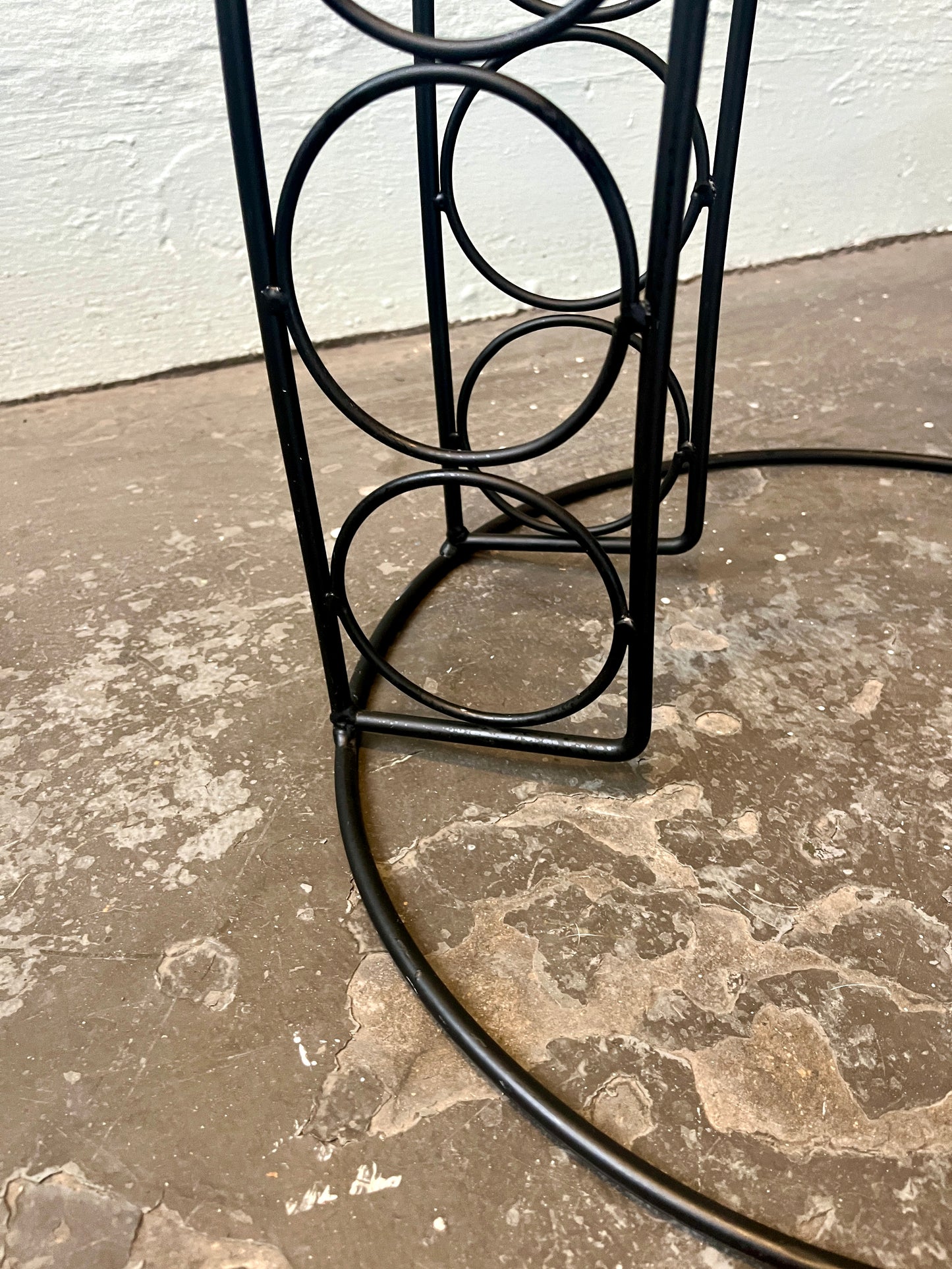 Vintage John Risley- Style Frenchman Figure Wire Wine Rack