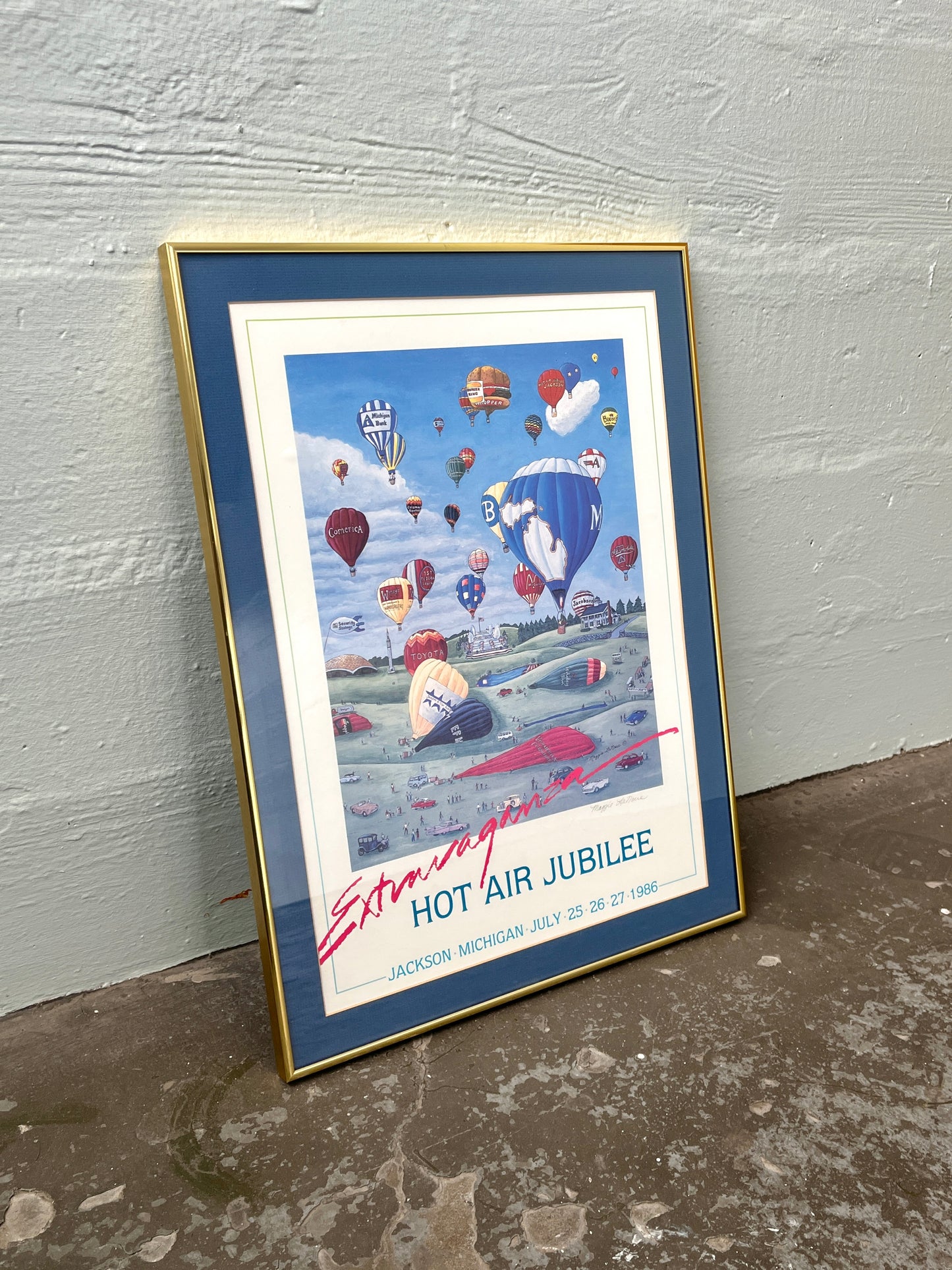 1986 Hot Air Jubilee Signed Print by Maggie LaNoue
