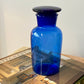 Vintage Cobalt Blue Lidded Apothecary Jar