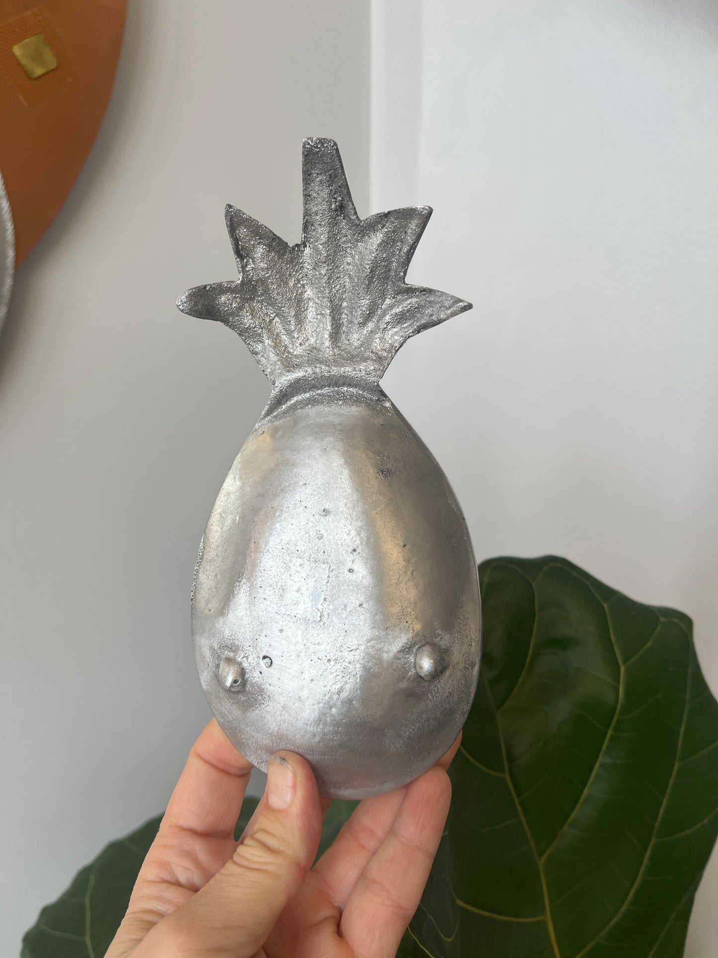 Vintage Pewter Pineapple Trinket Dish