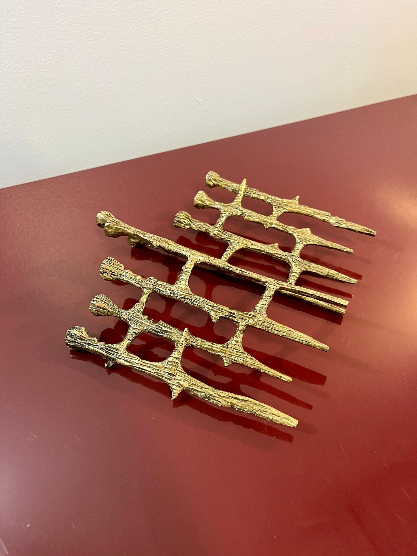 Brutalist Brass Menorah