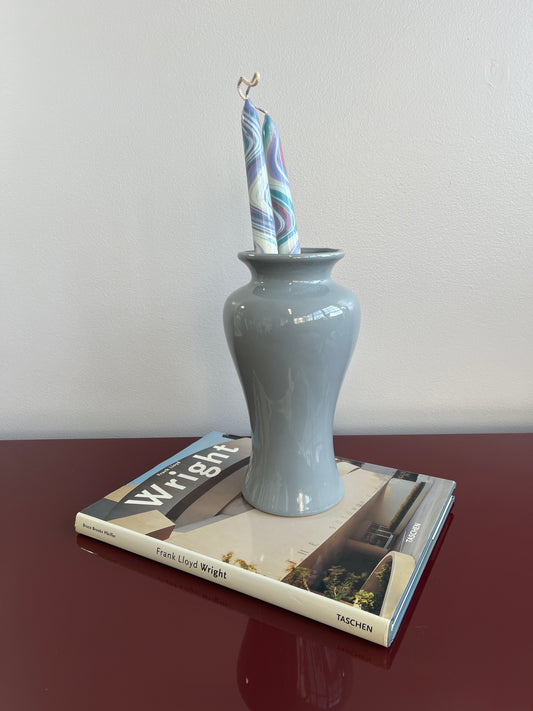Vintage Soft Grey Urn-shaped Vase