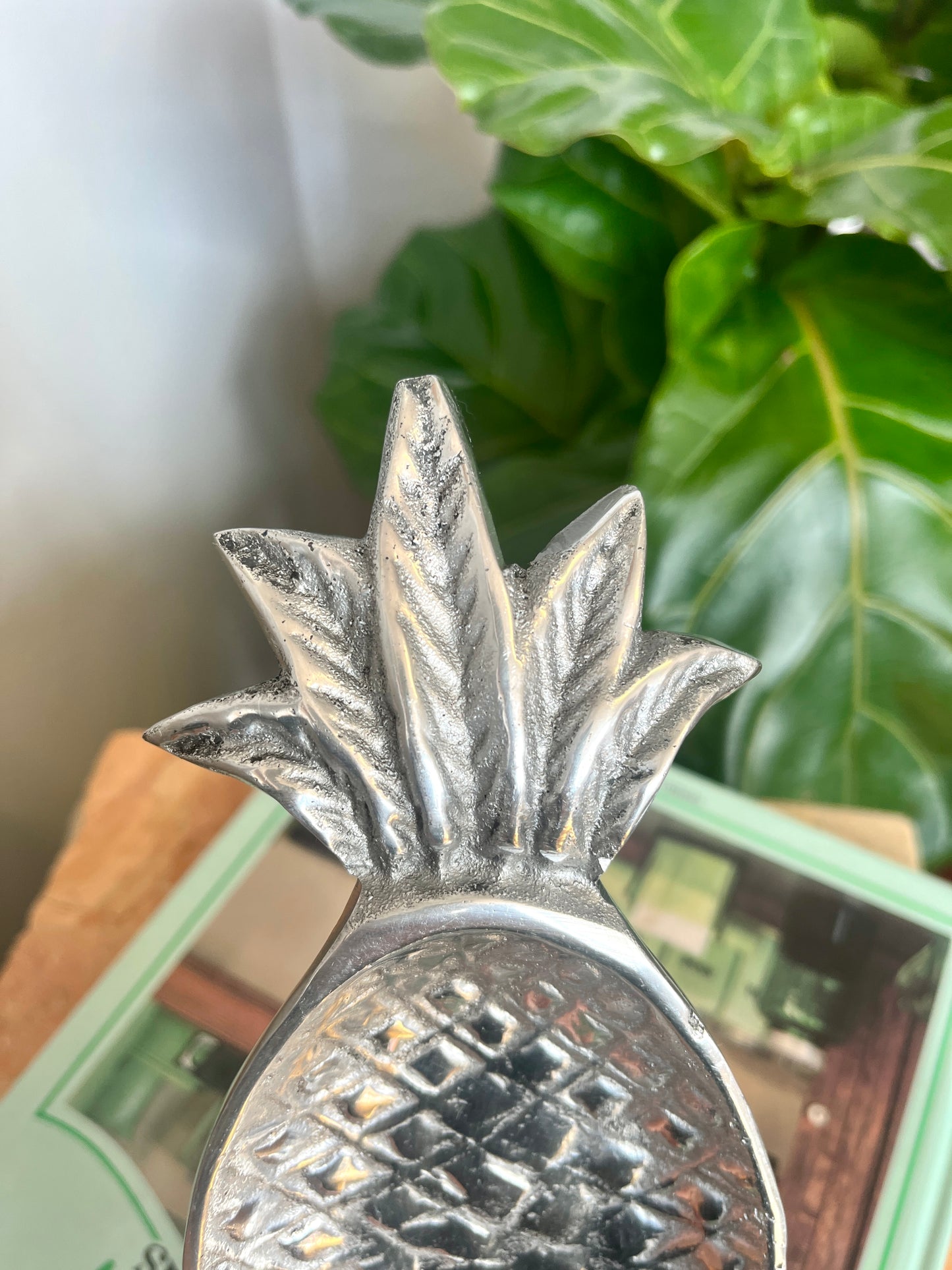 Vintage Pewter Pineapple Trinket Dish