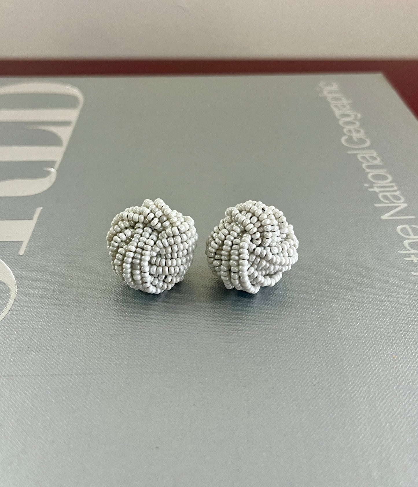 Vintage Knotted Seed Bead Studs