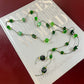 Vintage Hand-painted Glass Bead Endless Rope Necklace