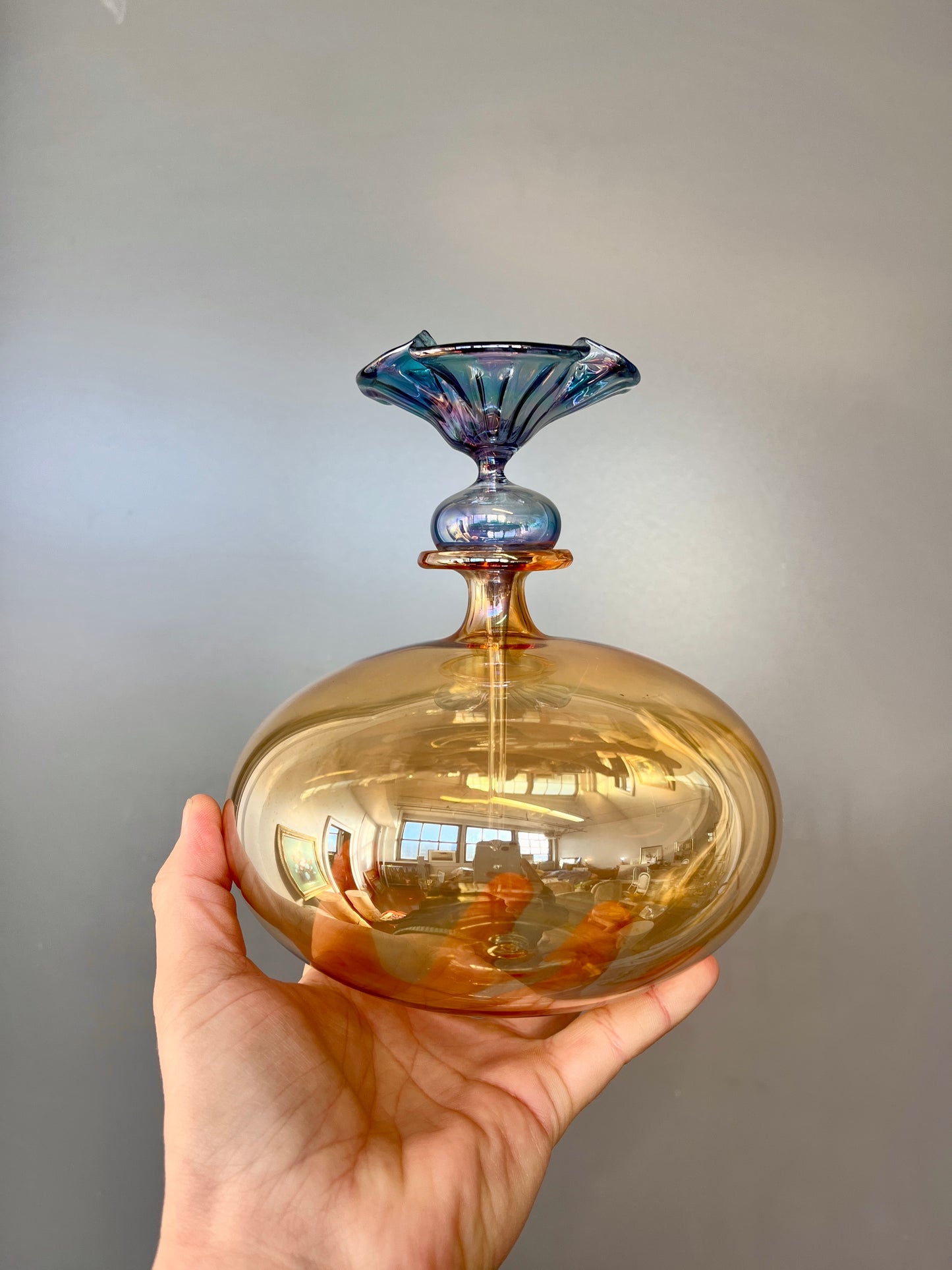 Vintage Oversized Art Glass Perfume Bottle